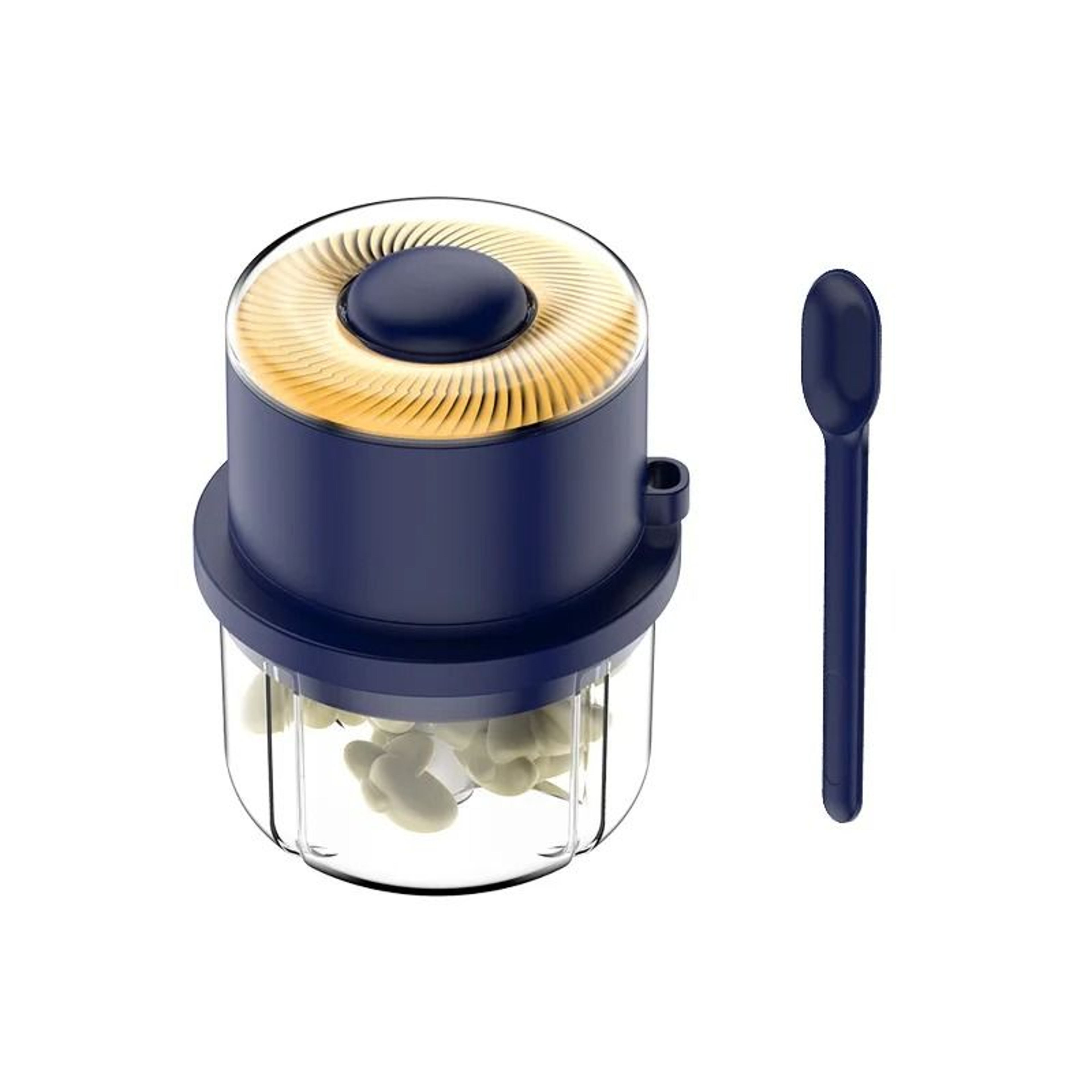 Electric Garlic And Ginger Crusher Mini Vegetable Cutter With 6 Blade Grinder 6