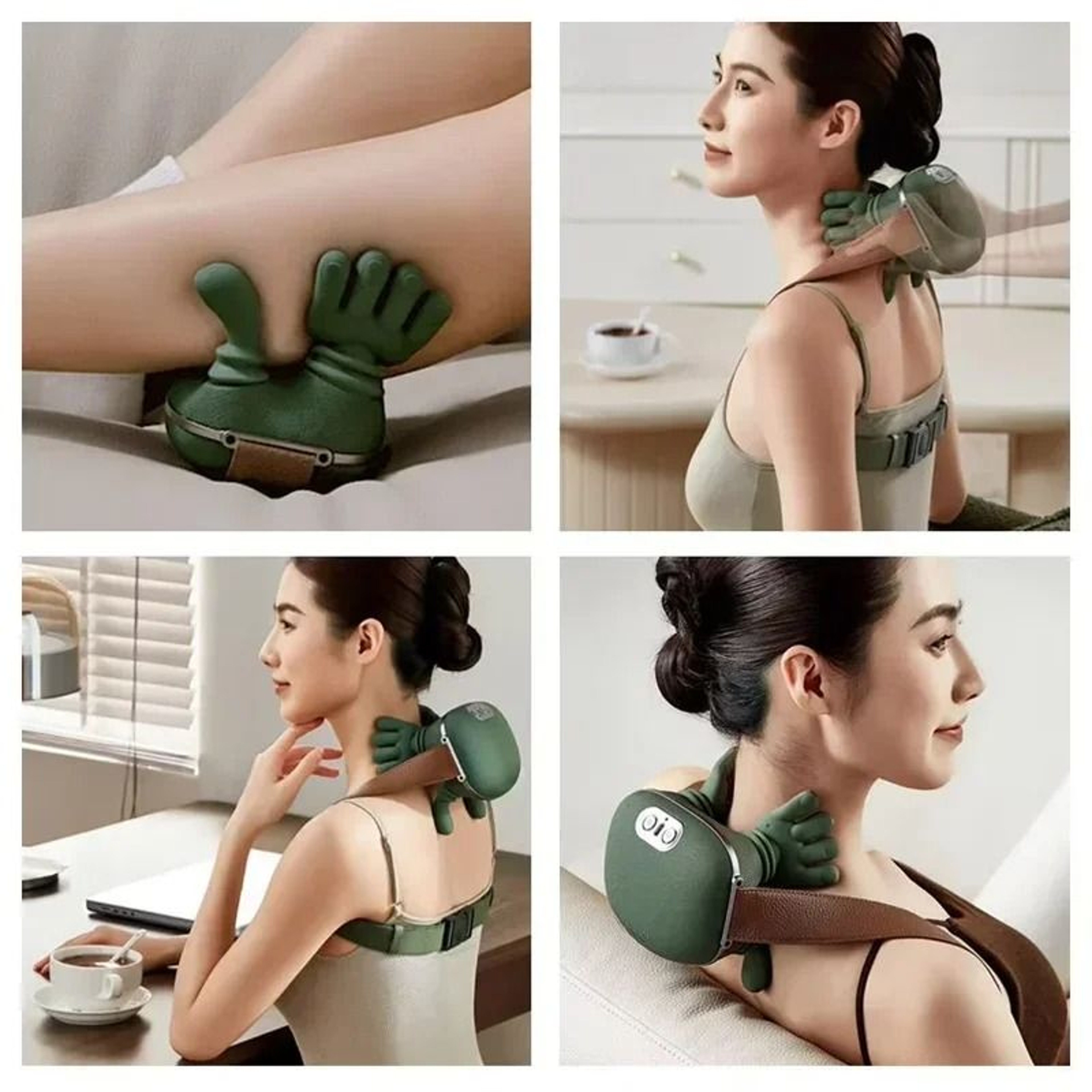 Wireless Neck And Shoulder Massager With Bionic Finger Kneading And Heat 2