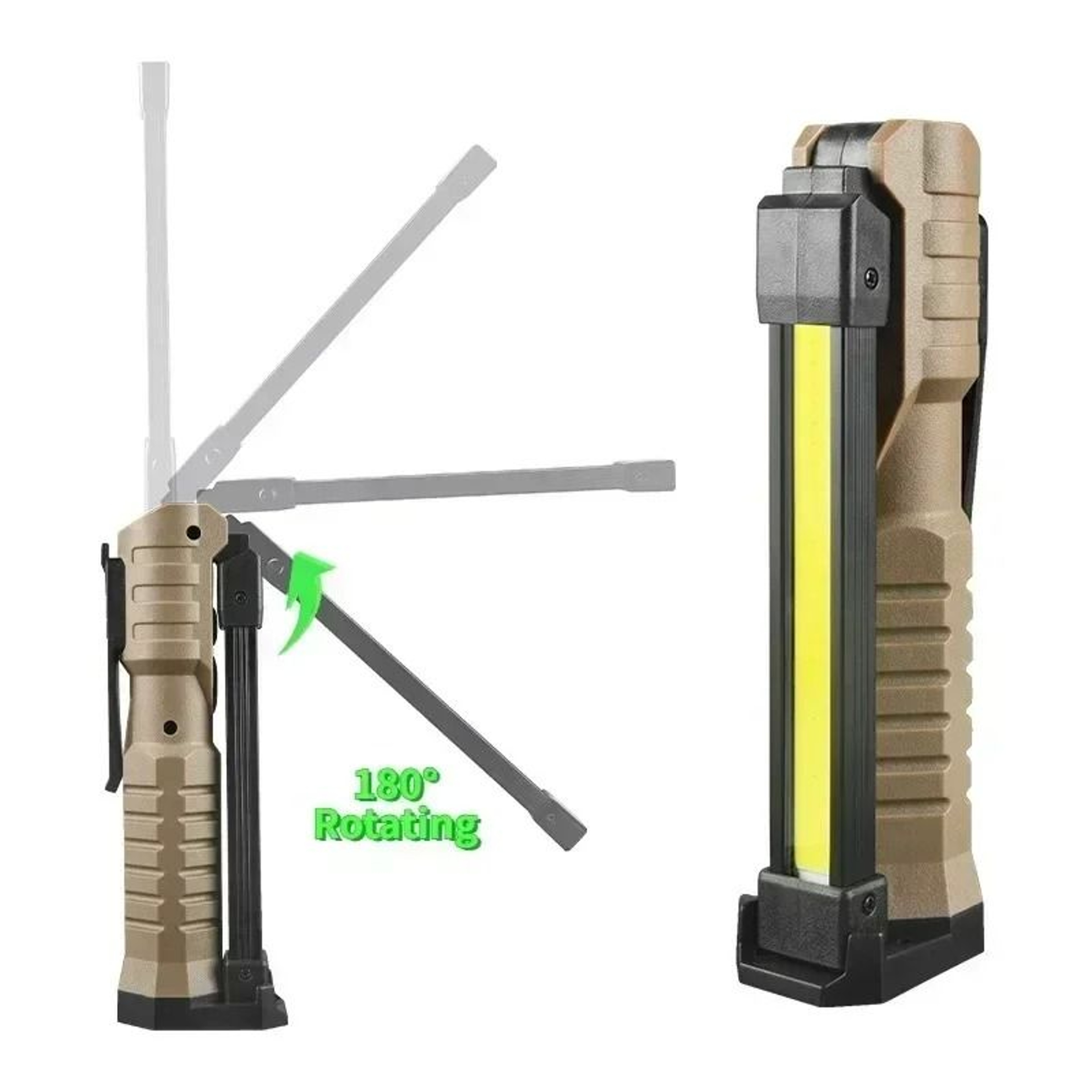 Folding COB XPE LED Work Light With Rechargeable Battery And SOS Mode 1