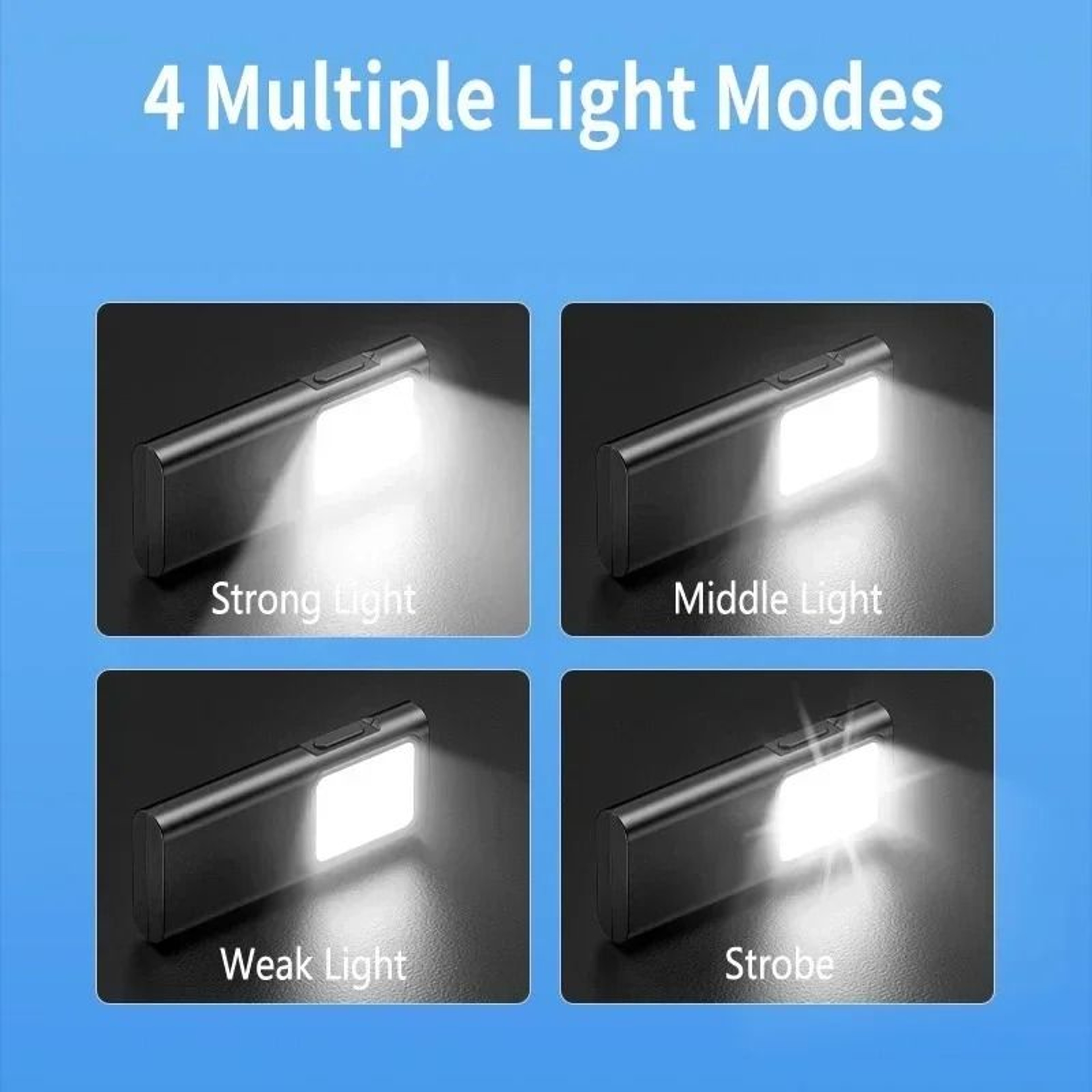 Mini EDC LED Flashlight Keychain Light With USB Rechargeable Battery 4