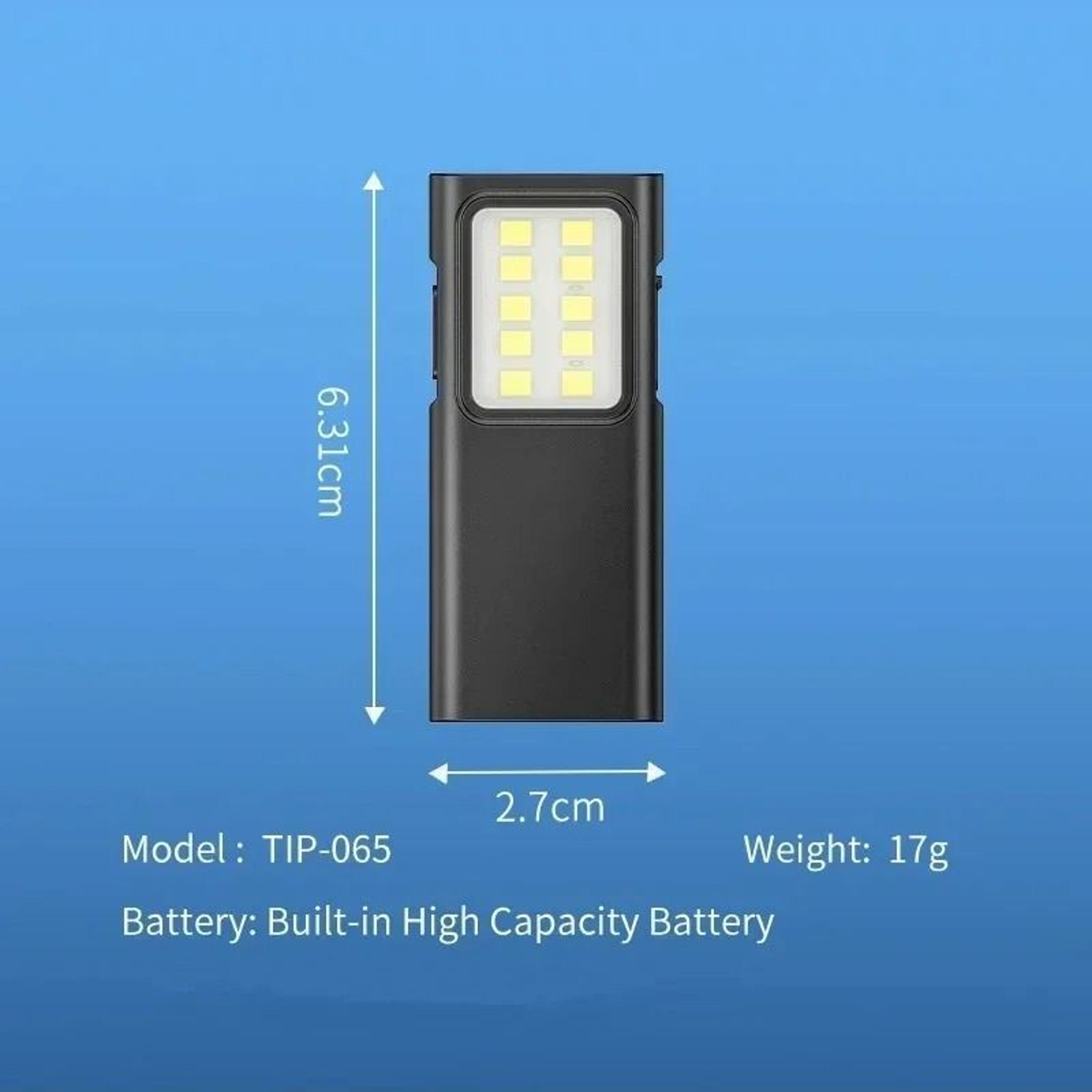 Mini EDC LED Flashlight Keychain Light With USB Rechargeable Battery 5