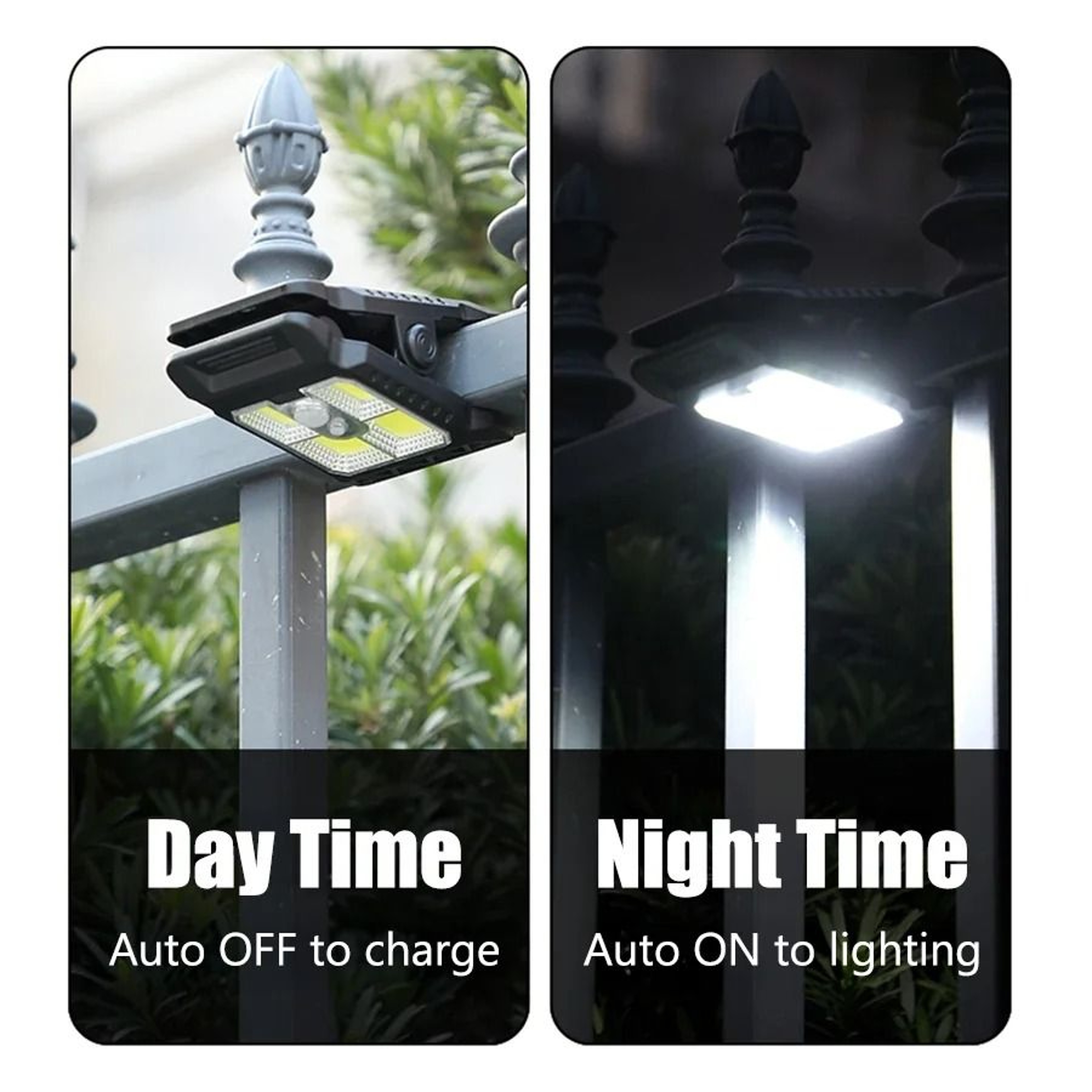Outdoor Solar LED Clip Light With Motion Sensor For Garden And Camping 3