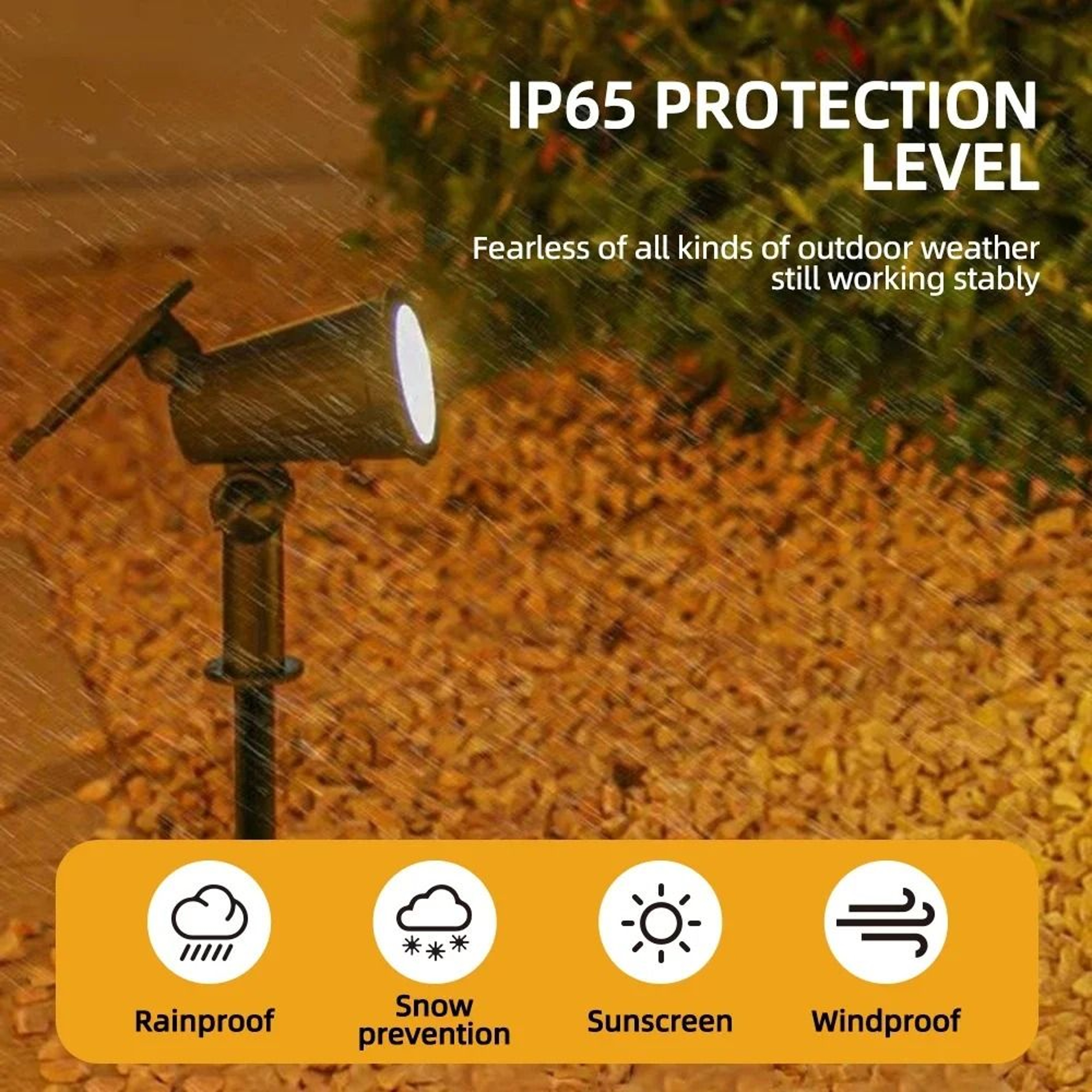 RGB Solar Spotlight Outdoor Garden Light With Adjustable Angle And Ground Stake 1