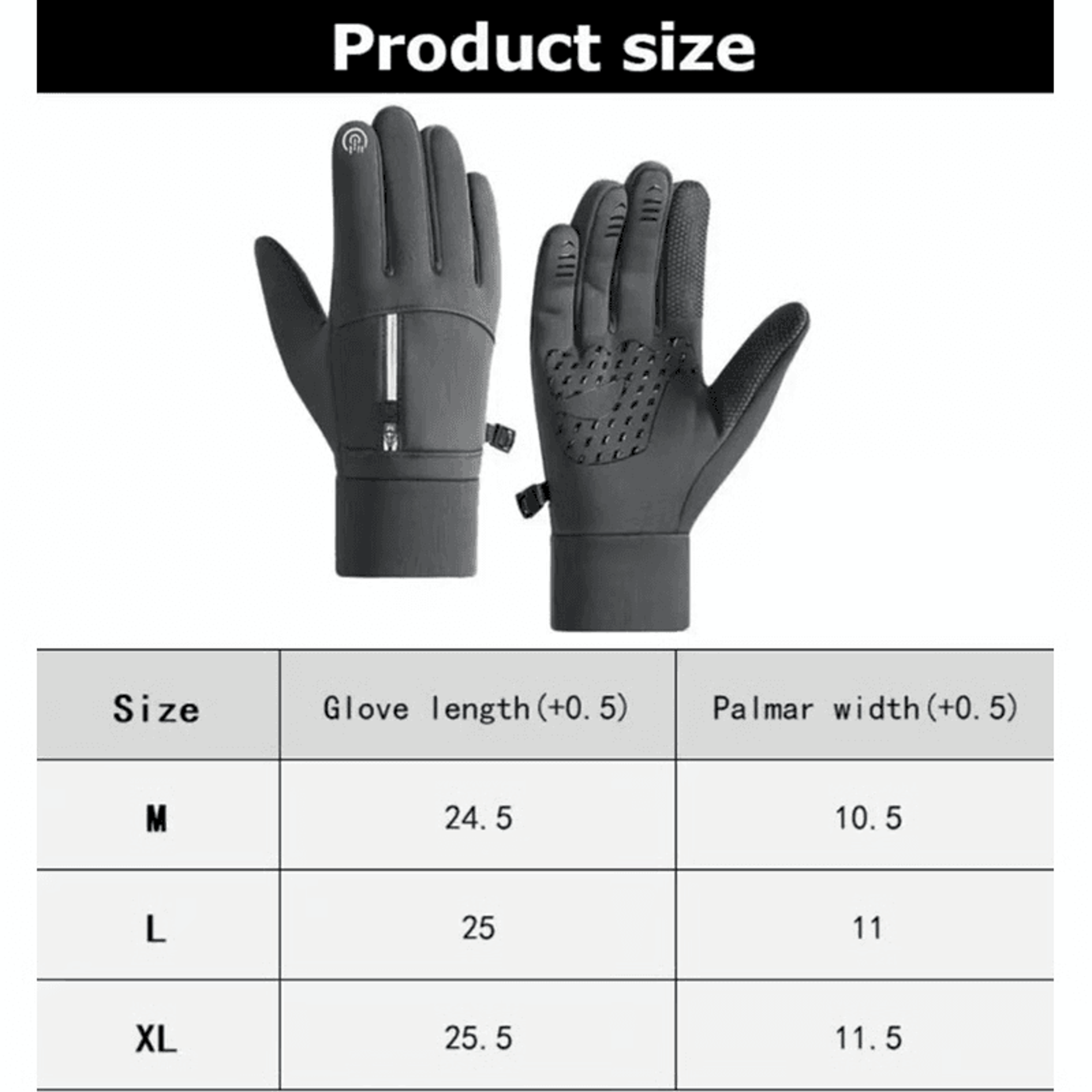 Touchscreen winter gloves holding phone
