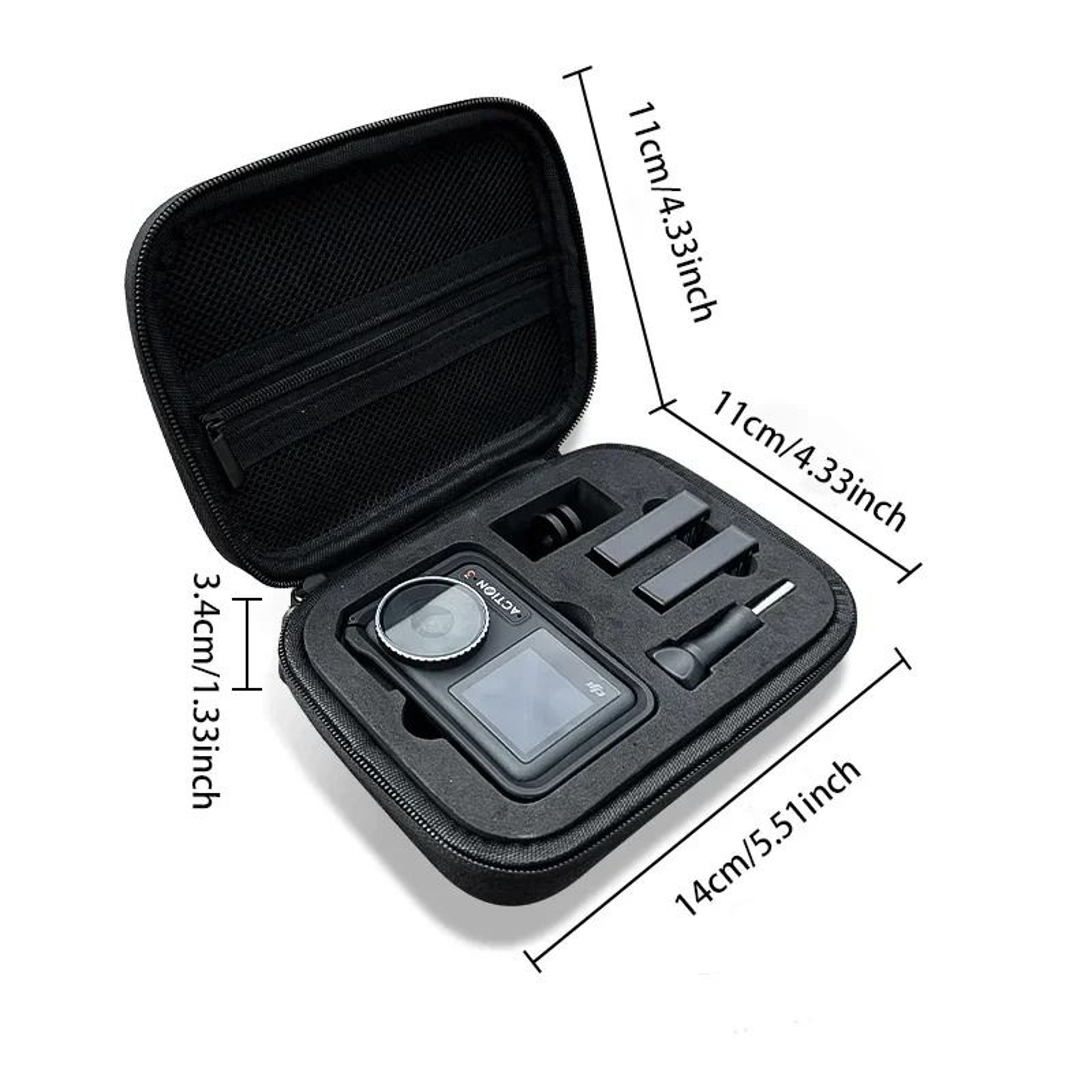 Mini Carrying Case Bag For DJI Osmo Action 3 And Action 4 Camera 5