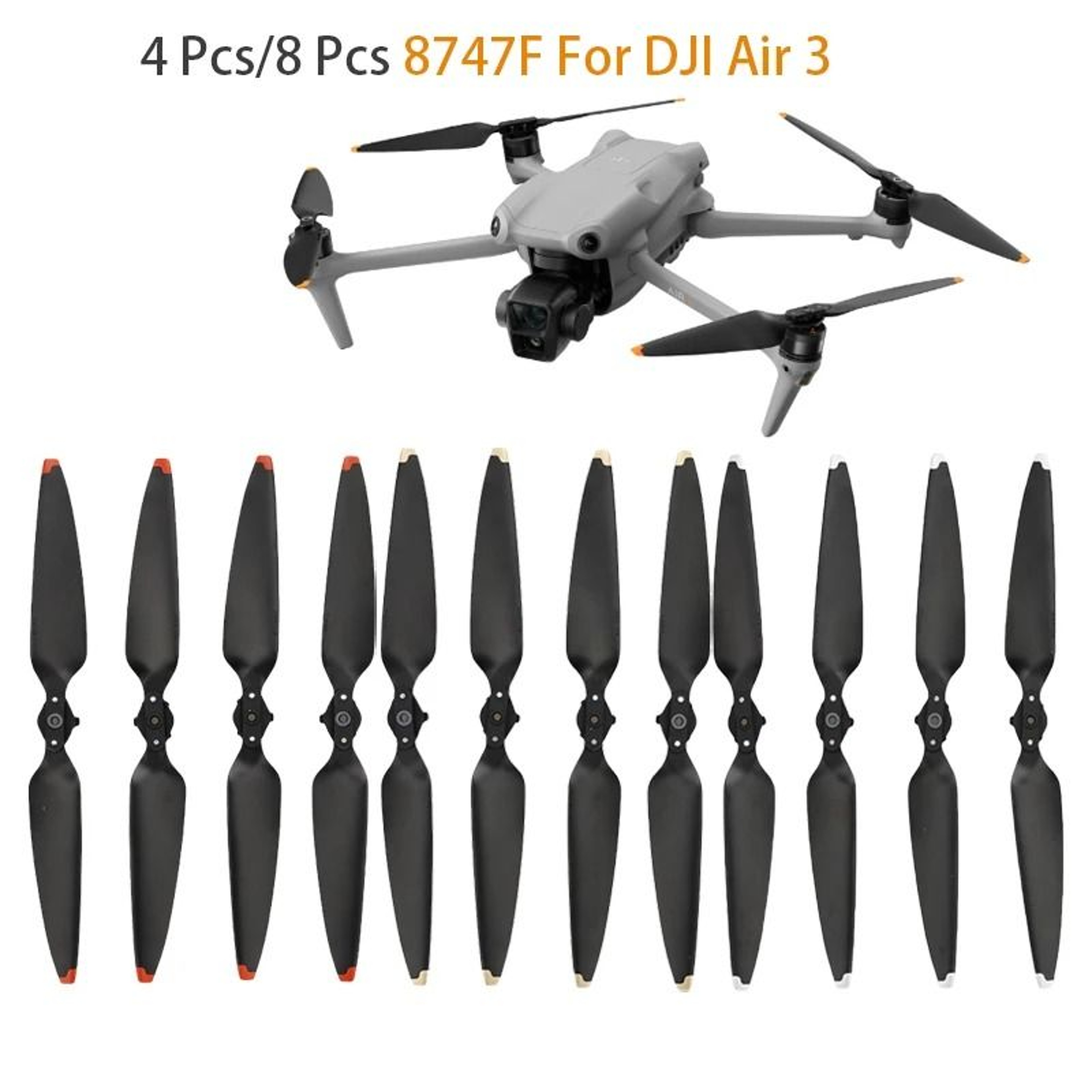 5747F Low Noise Quick Release Propellers For DJI Air 3 And Air 3S Drone 0