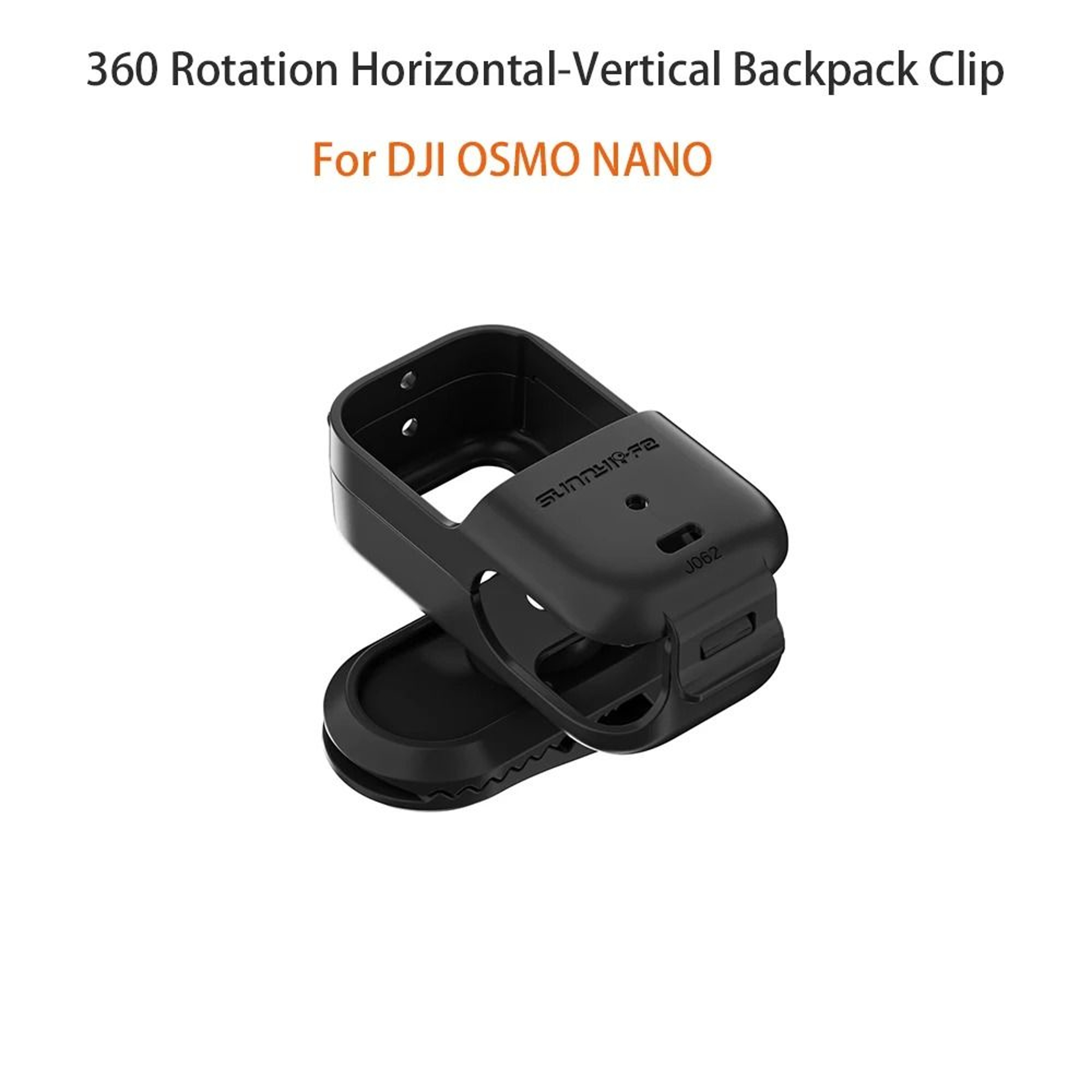 360 Degree Rotating Backpack Clip Mount For DJI Osmo Nano 1