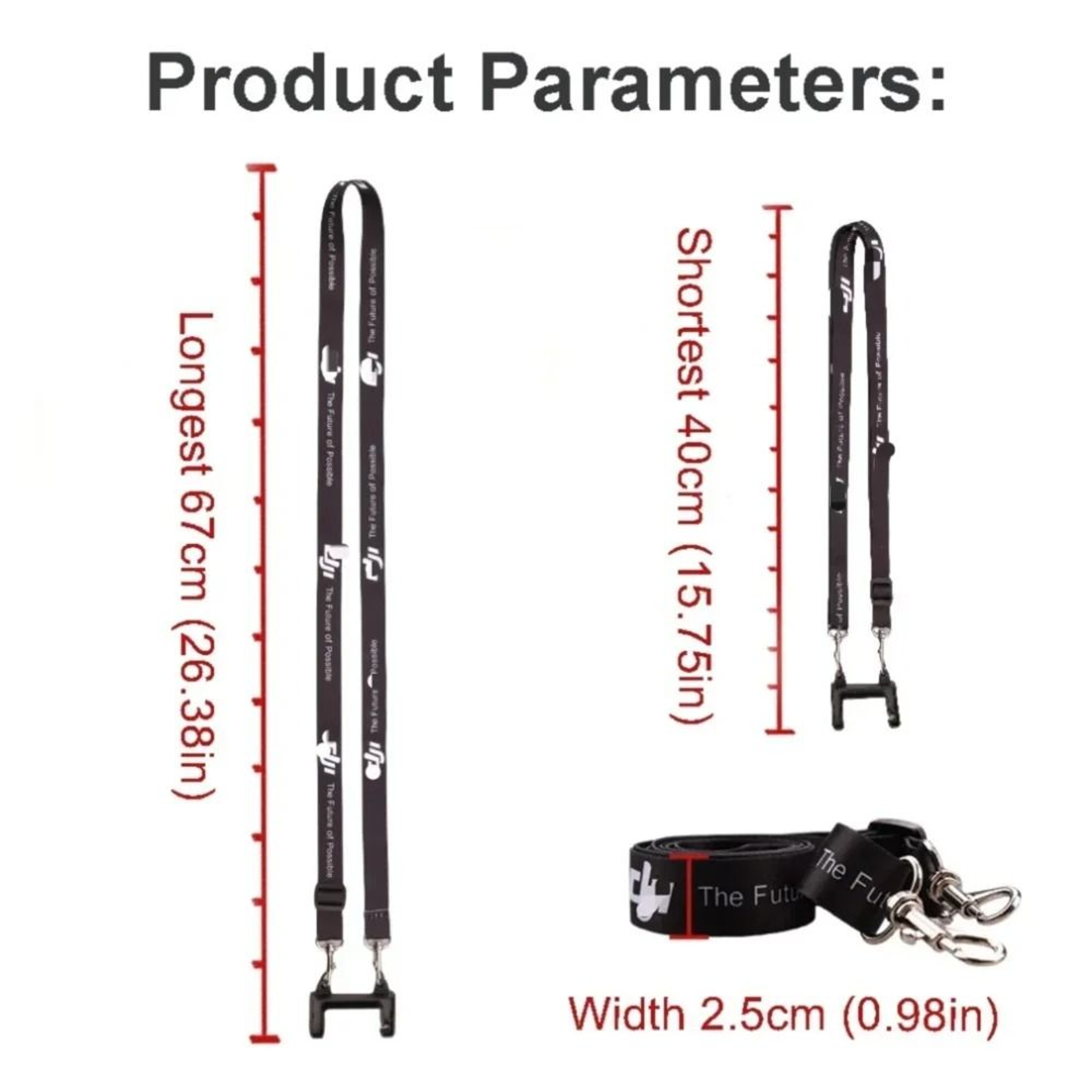 Adjustable Remote Controller Lanyard Neck Strap For DJI RC N1 N2 N3 Controllers 5
