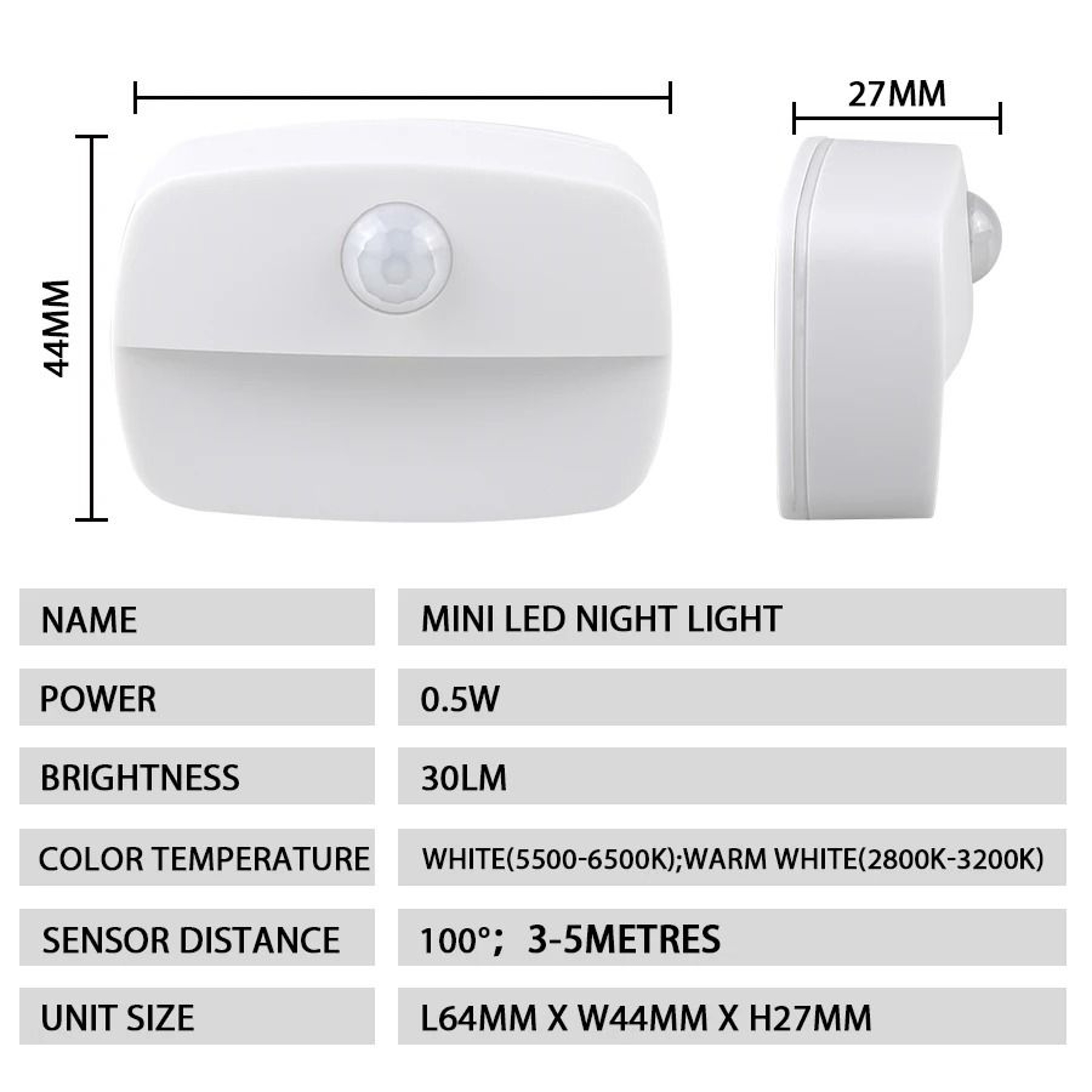 Motion Sensor LED Night Light For Bedroom Closet Stairs 1