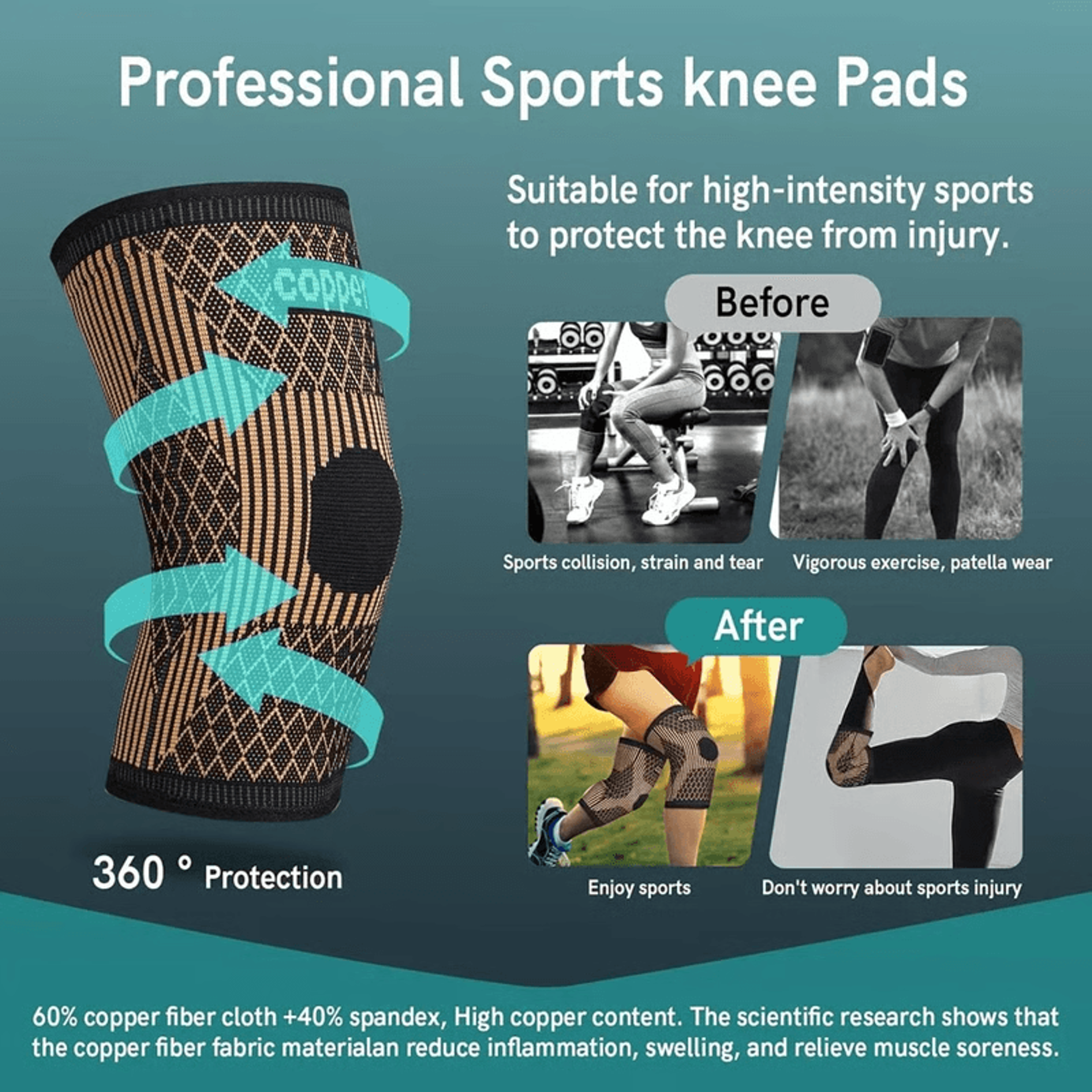 Copper Knee Brace For Arthritis Relief 5