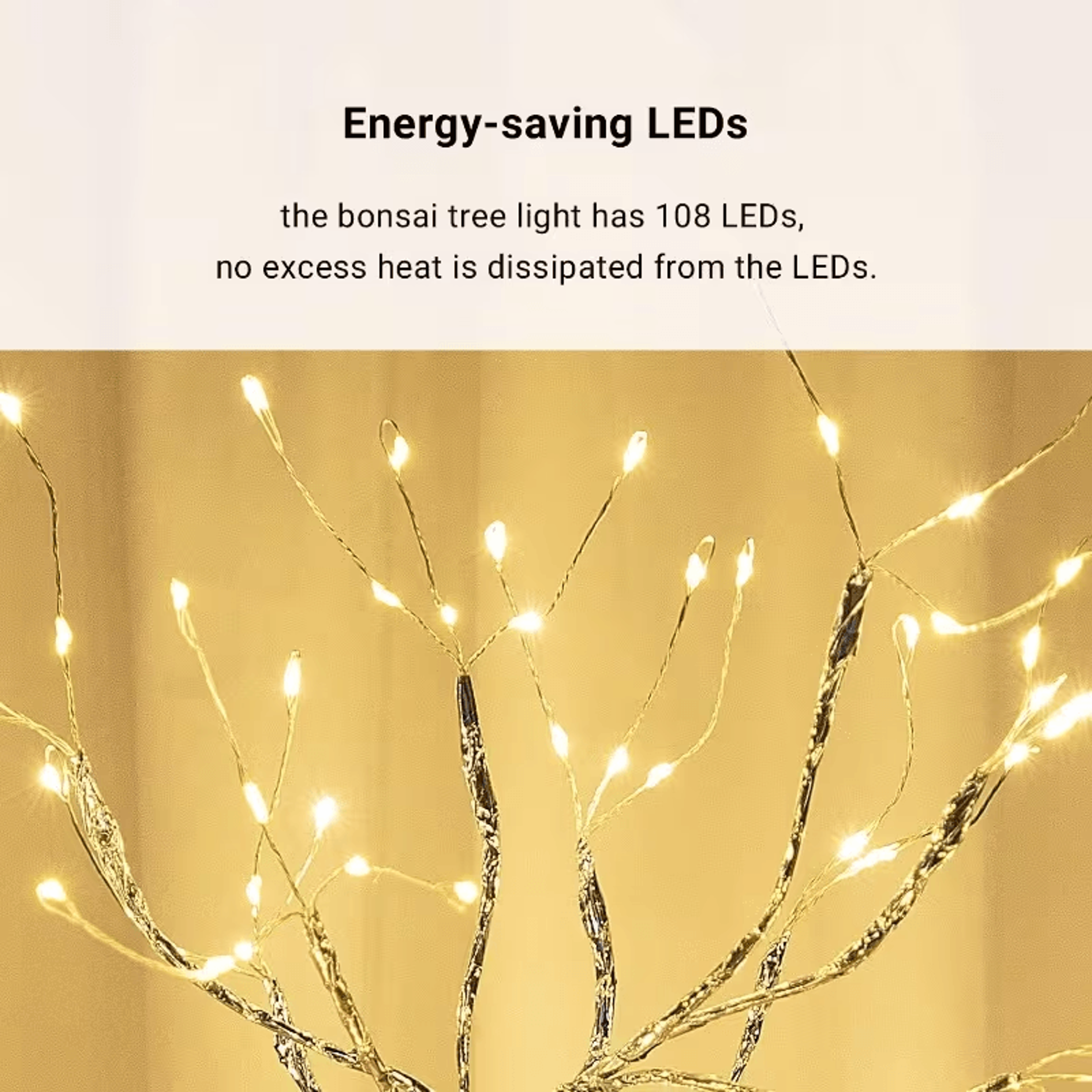 Beautiful glowing Fairy Light Spirit Tree Lamp with warm light