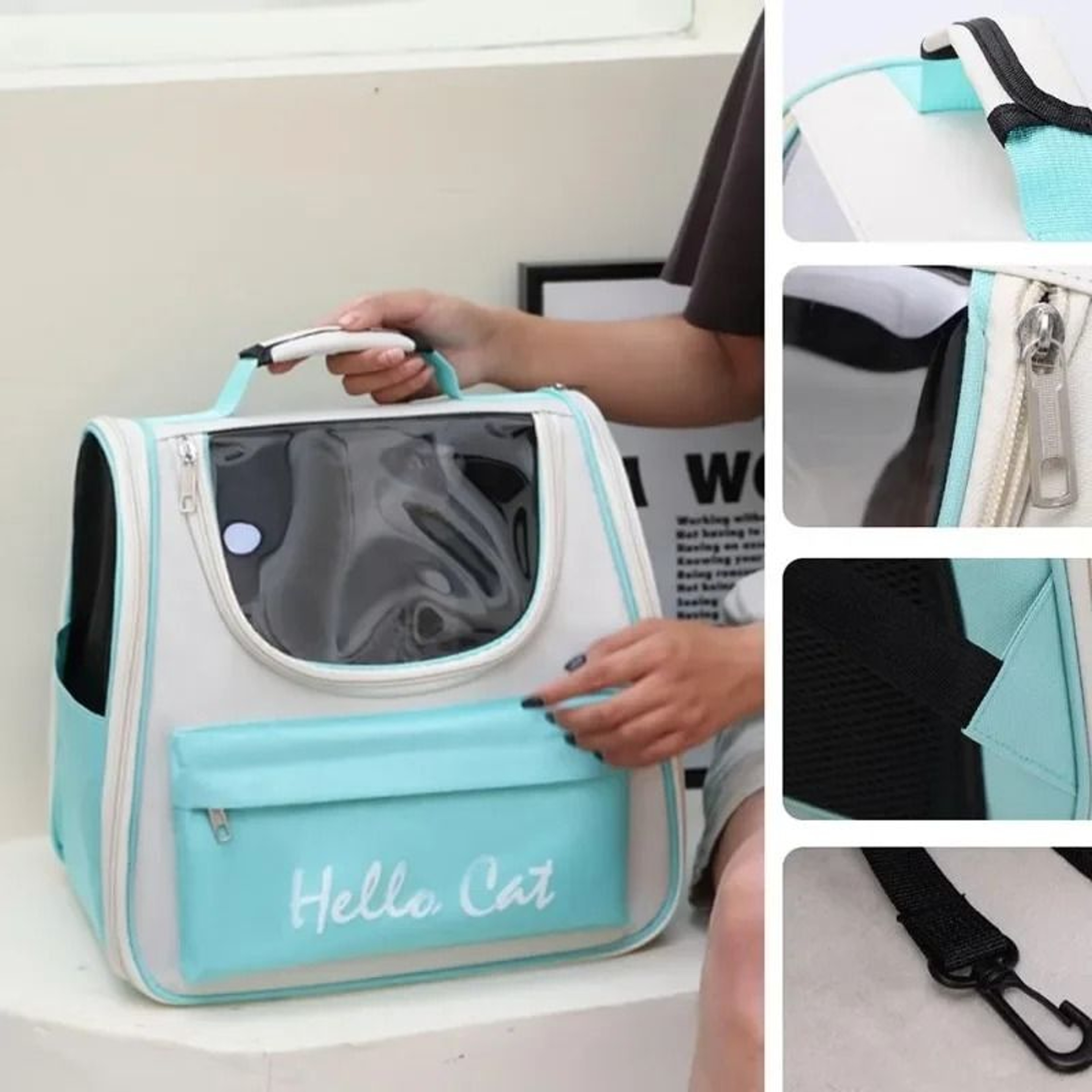 Transparent Pet Carrier Backpack Windproof Travel Bag For Cats And Small Dogs 1