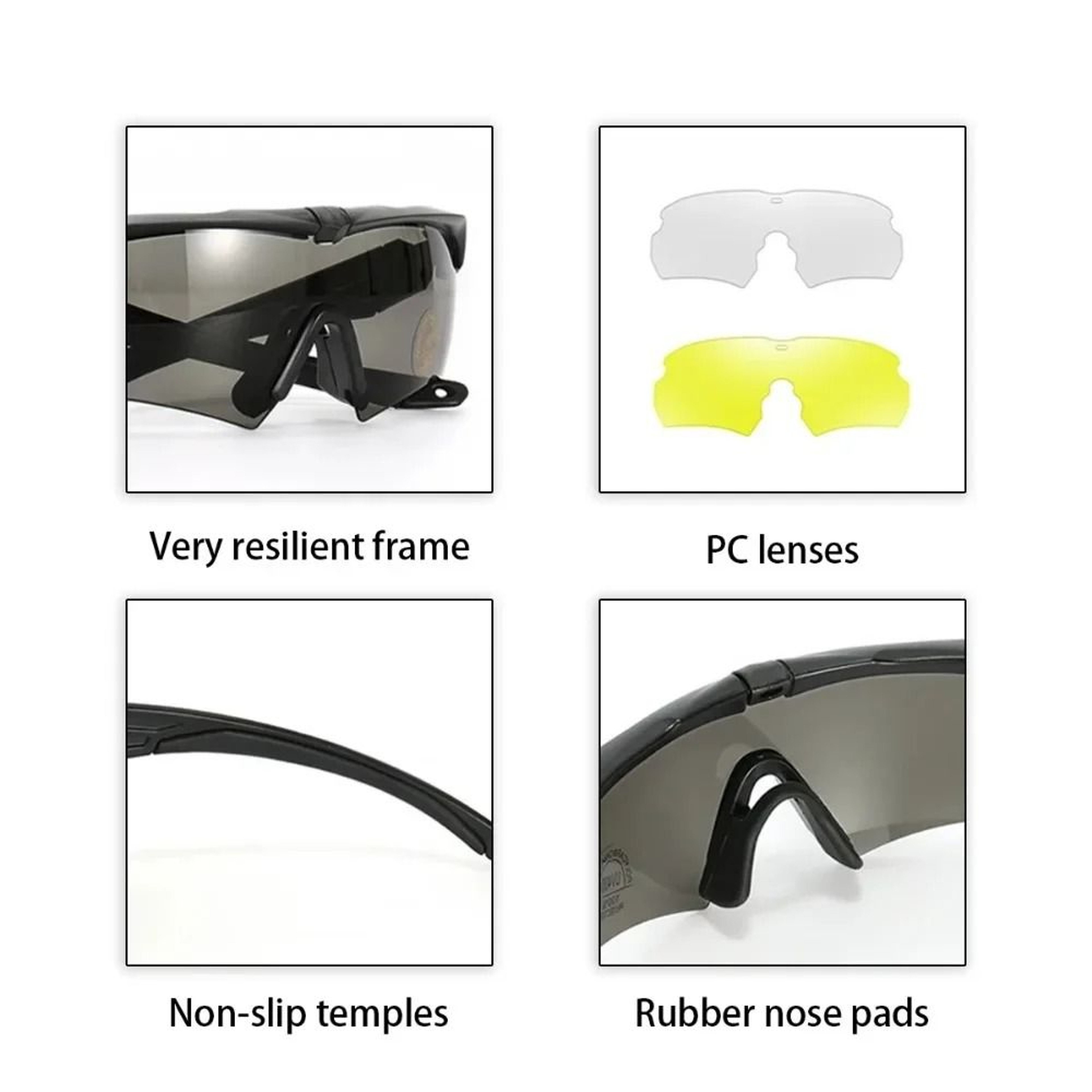Military Tactical Goggles With Interchangeable Lenses For Airsoft Shooting And Outdoor Sports 4