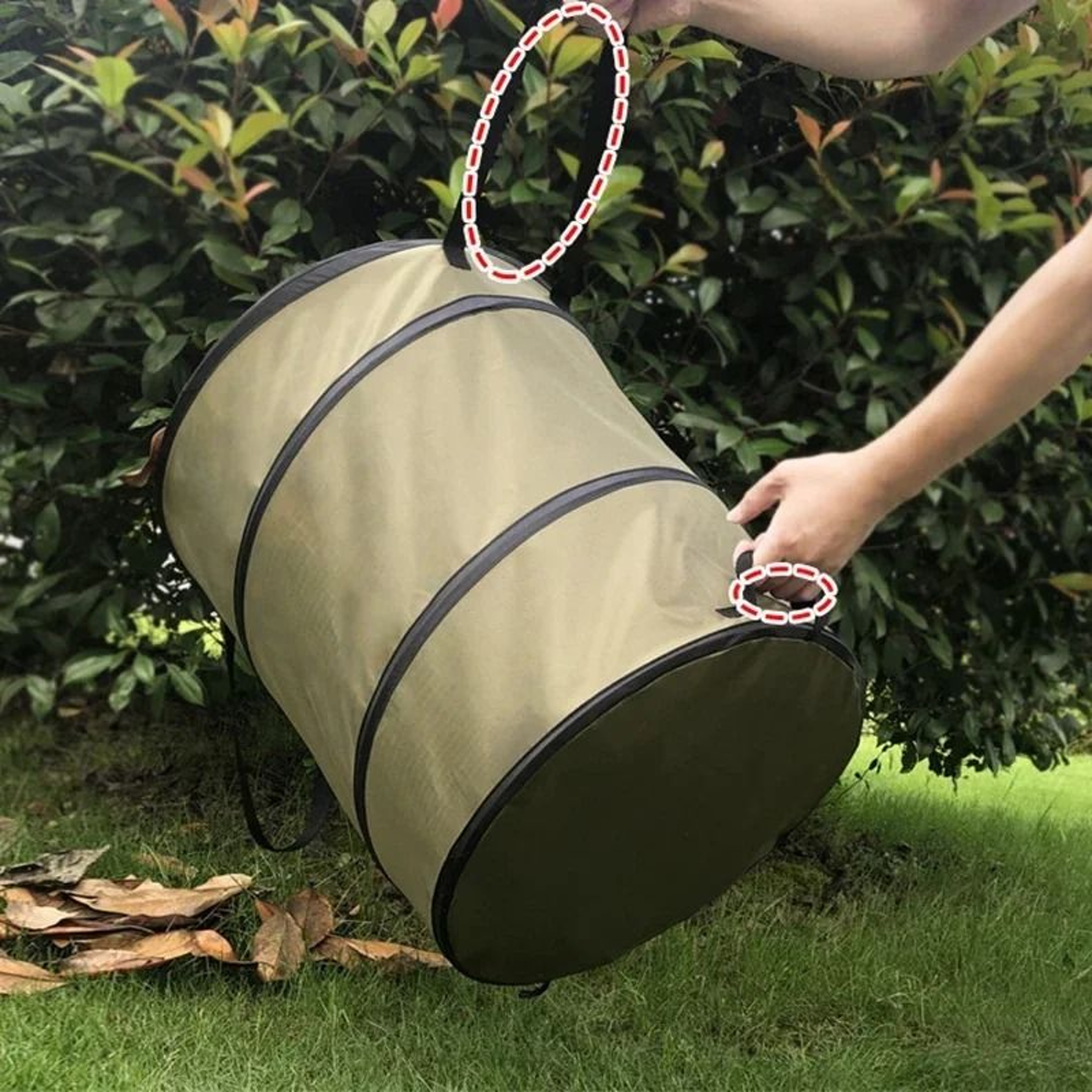 Pop Up Garden Trash Bag Collapsible Leaf And Grass Storage Bin For Outdoor Use 6