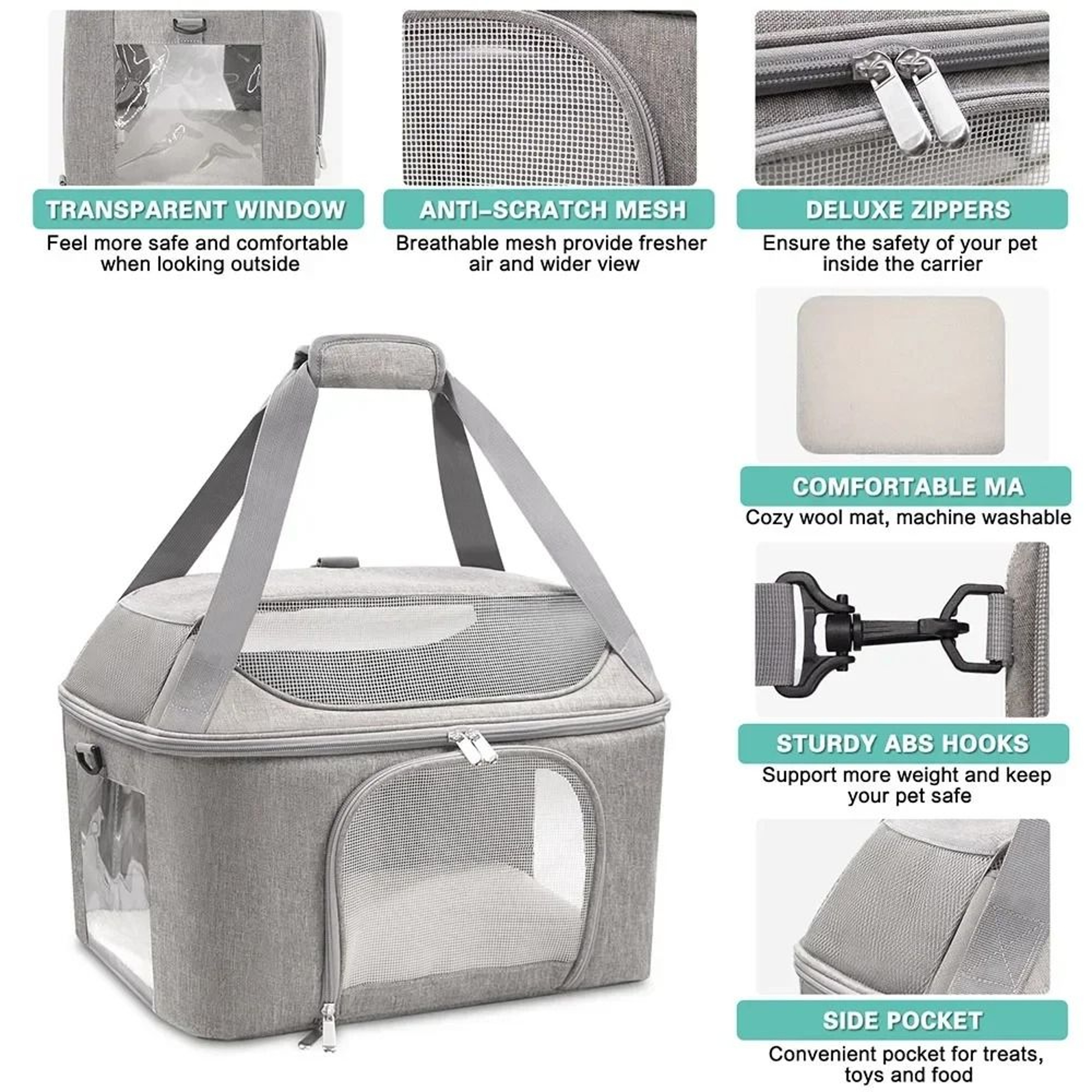 Breathable Airline Approved Dog Backpack Carrier Portable Foldable Pet Travel Bag For Small Dogs An 3