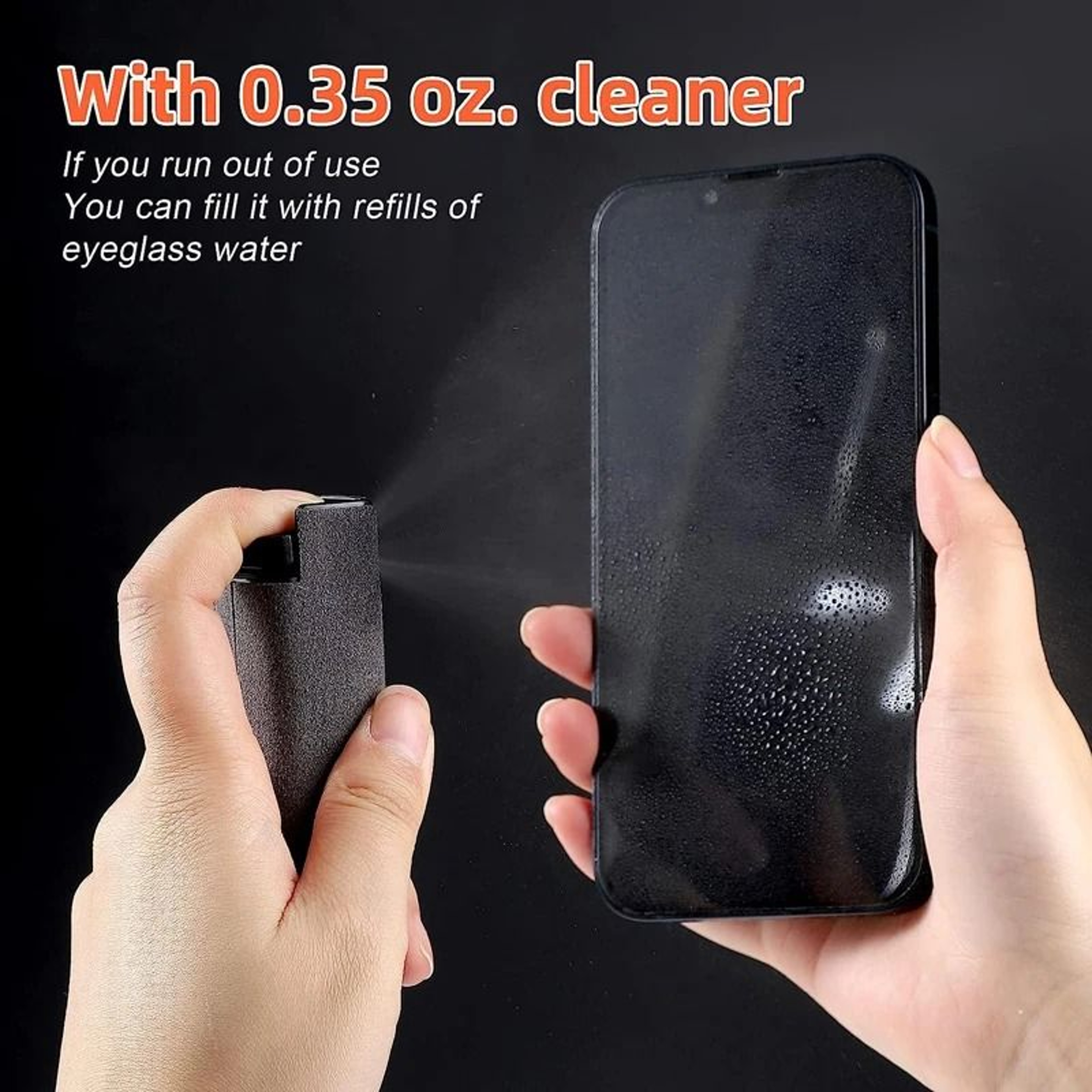 2 In 1 Microfiber Screen Cleaner Spray Bottle With Cloth 1