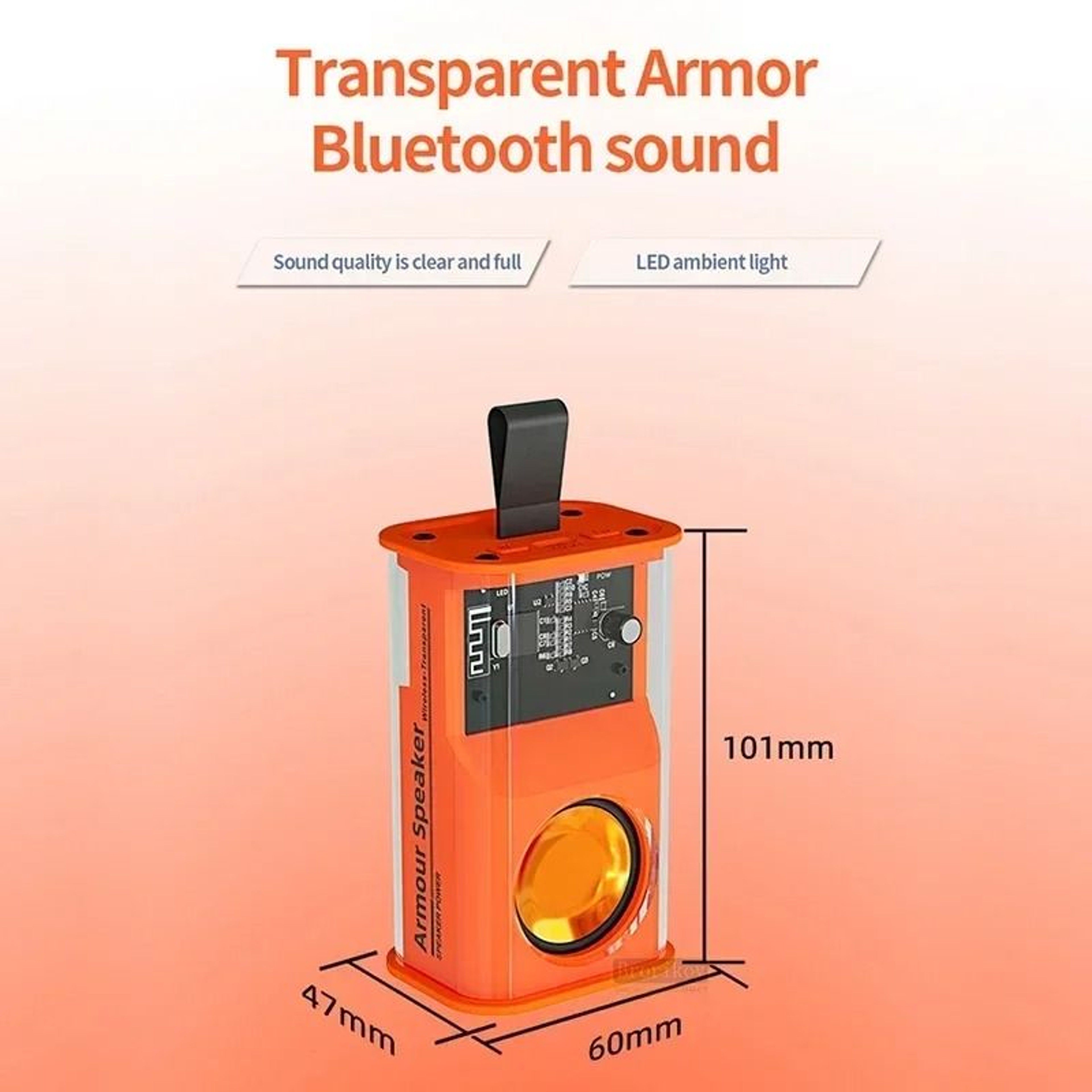Mini Portable Bluetooth 53 Speaker With RGB Lights And USBC Charging 5