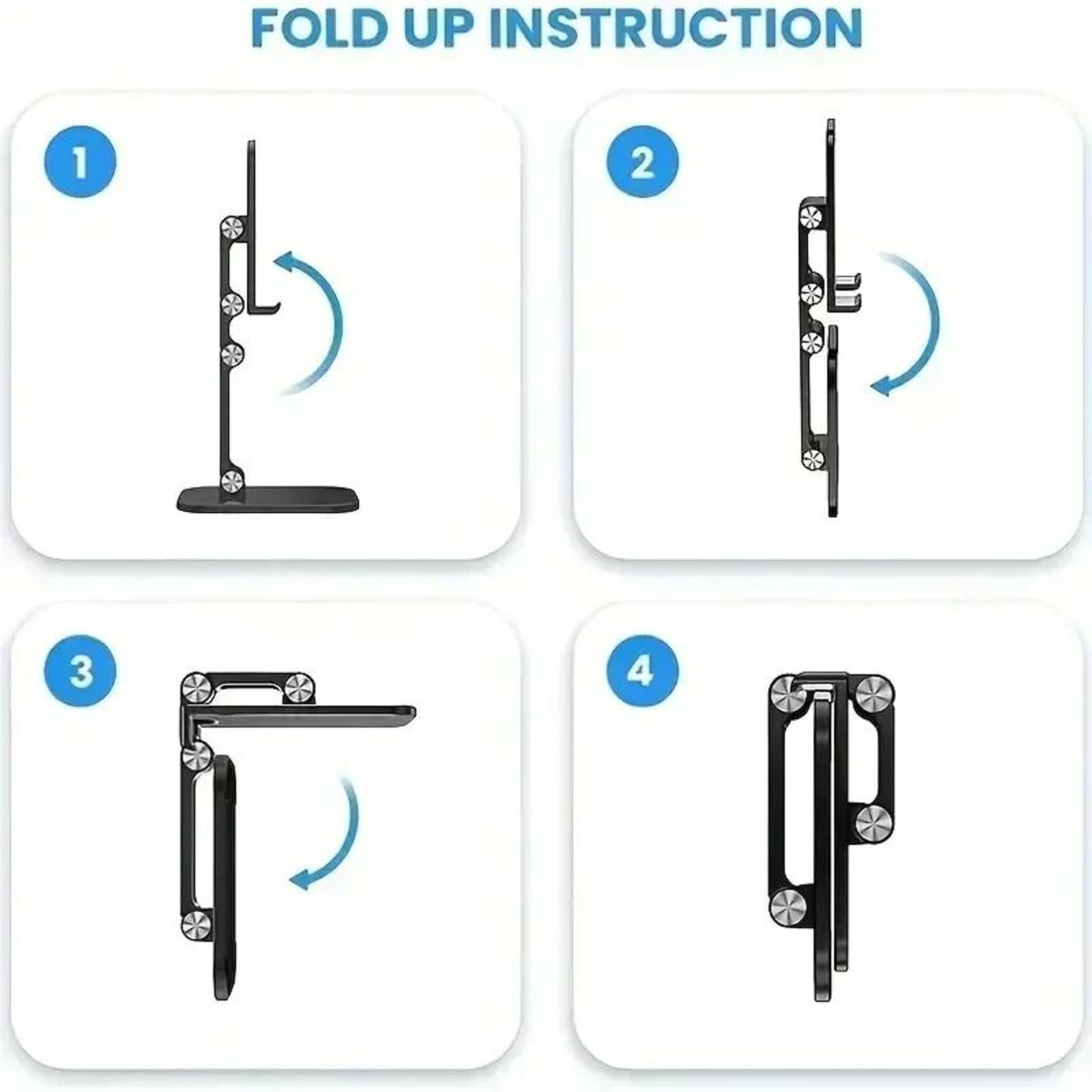 Foldable Desktop Phone Stand With Adjustable Height And MultiAngle Universal Support 4