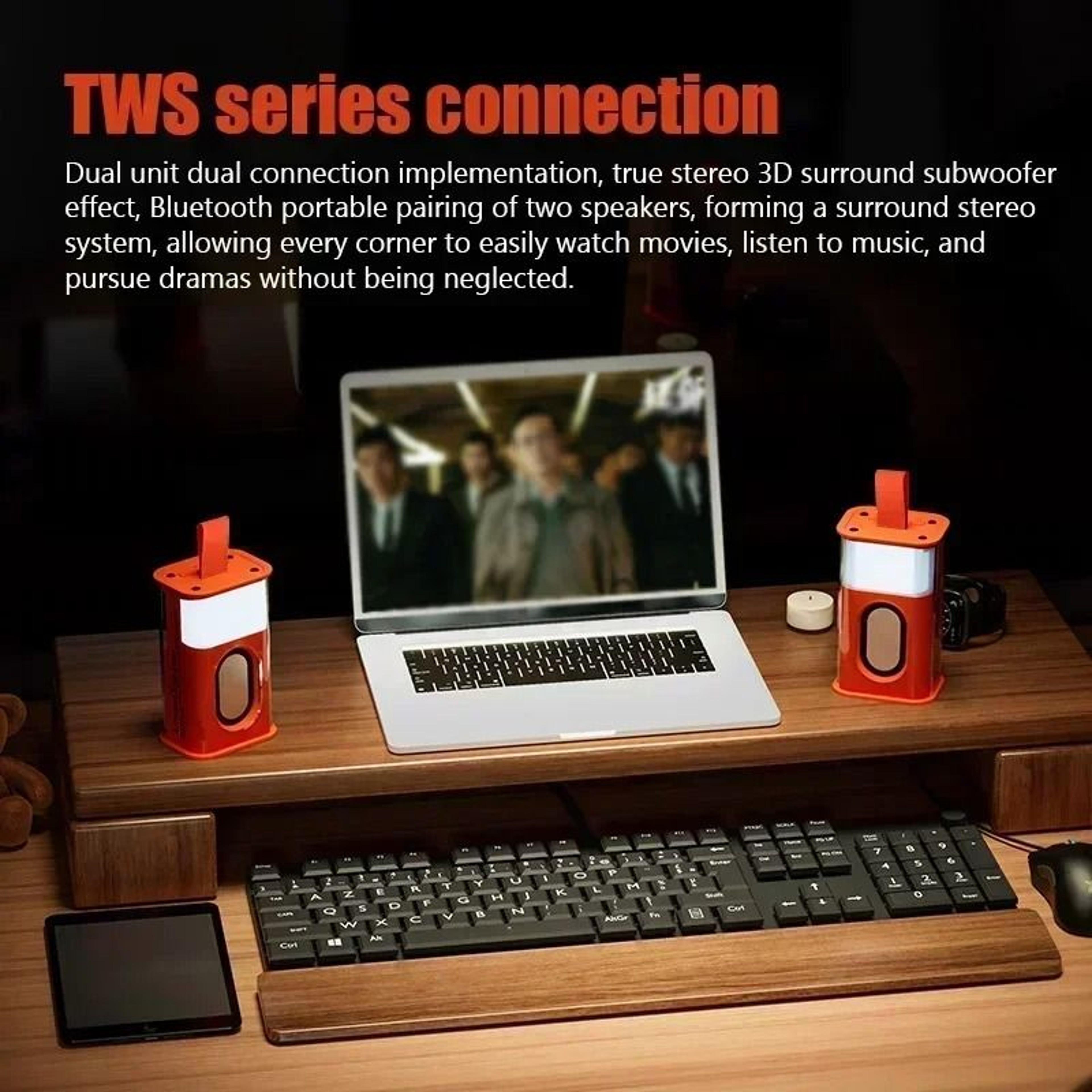Transparent Mech Bluetooth Speaker With RGB Rhythm Breathing Light And 360 Stereo Surround 1