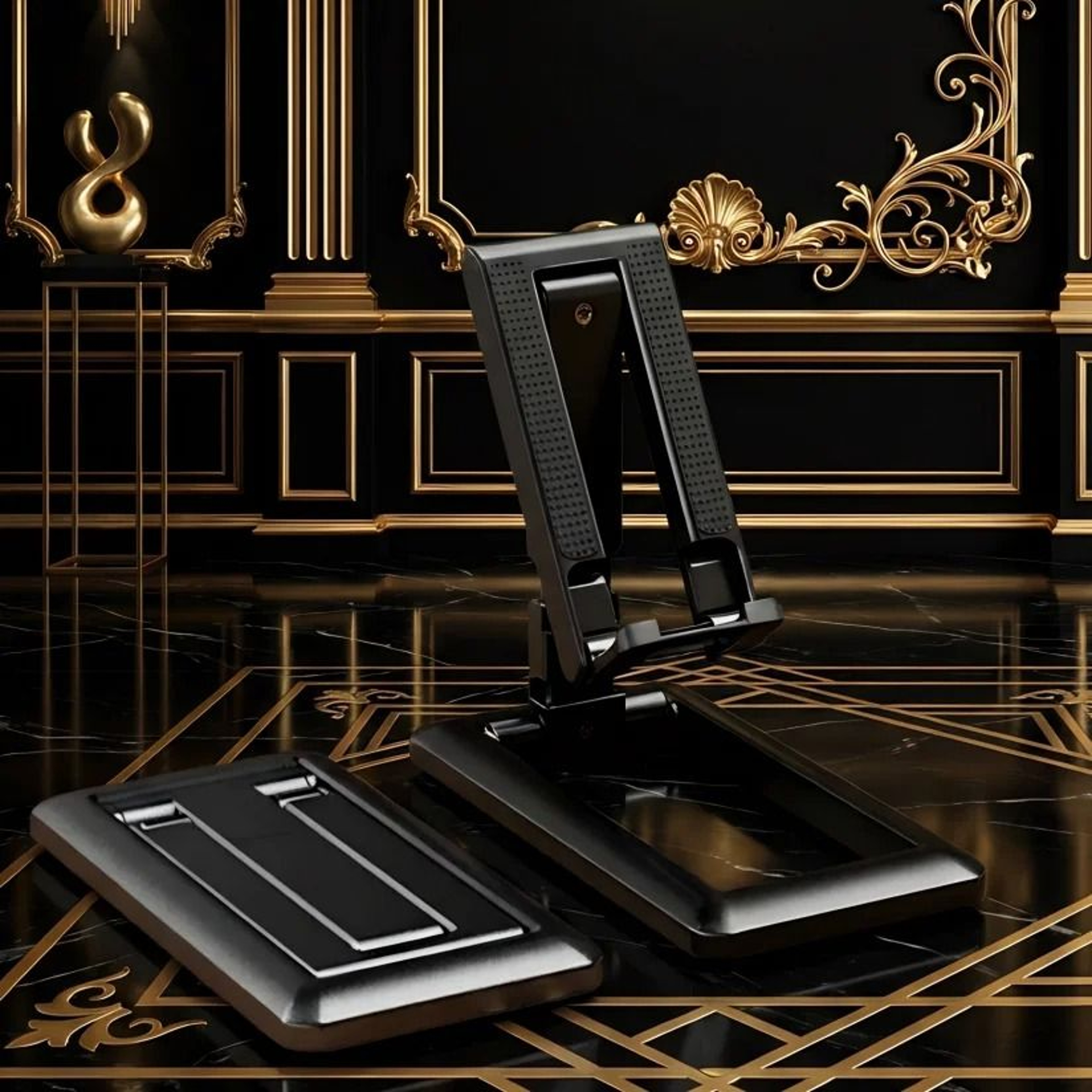 Universal Foldable And Hoisting Mobile Phone Stand With Telescopic Height Adjustment For Tablets 0