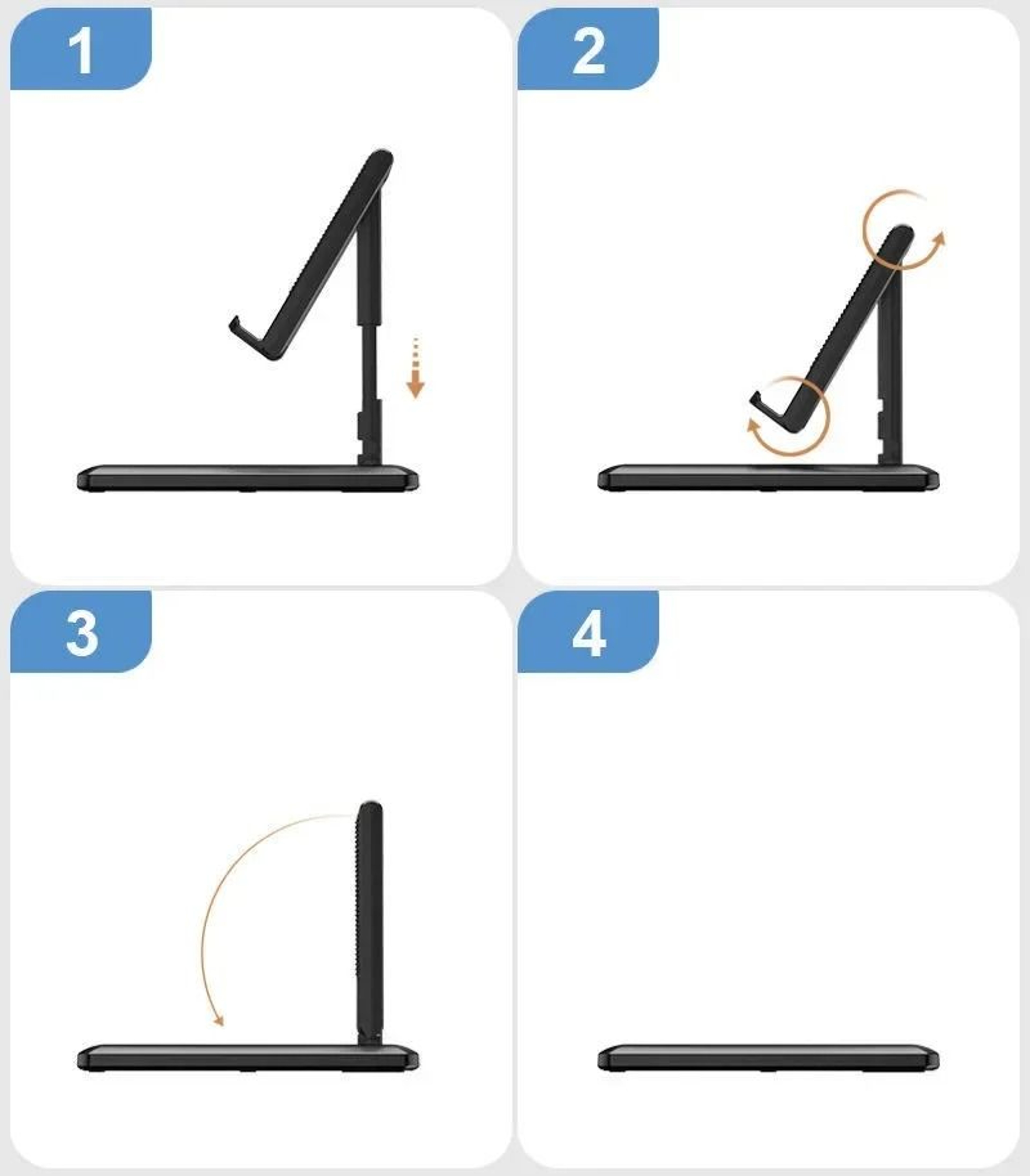 Universal Foldable And Hoisting Mobile Phone Stand With Telescopic Height Adjustment For Tablets 5