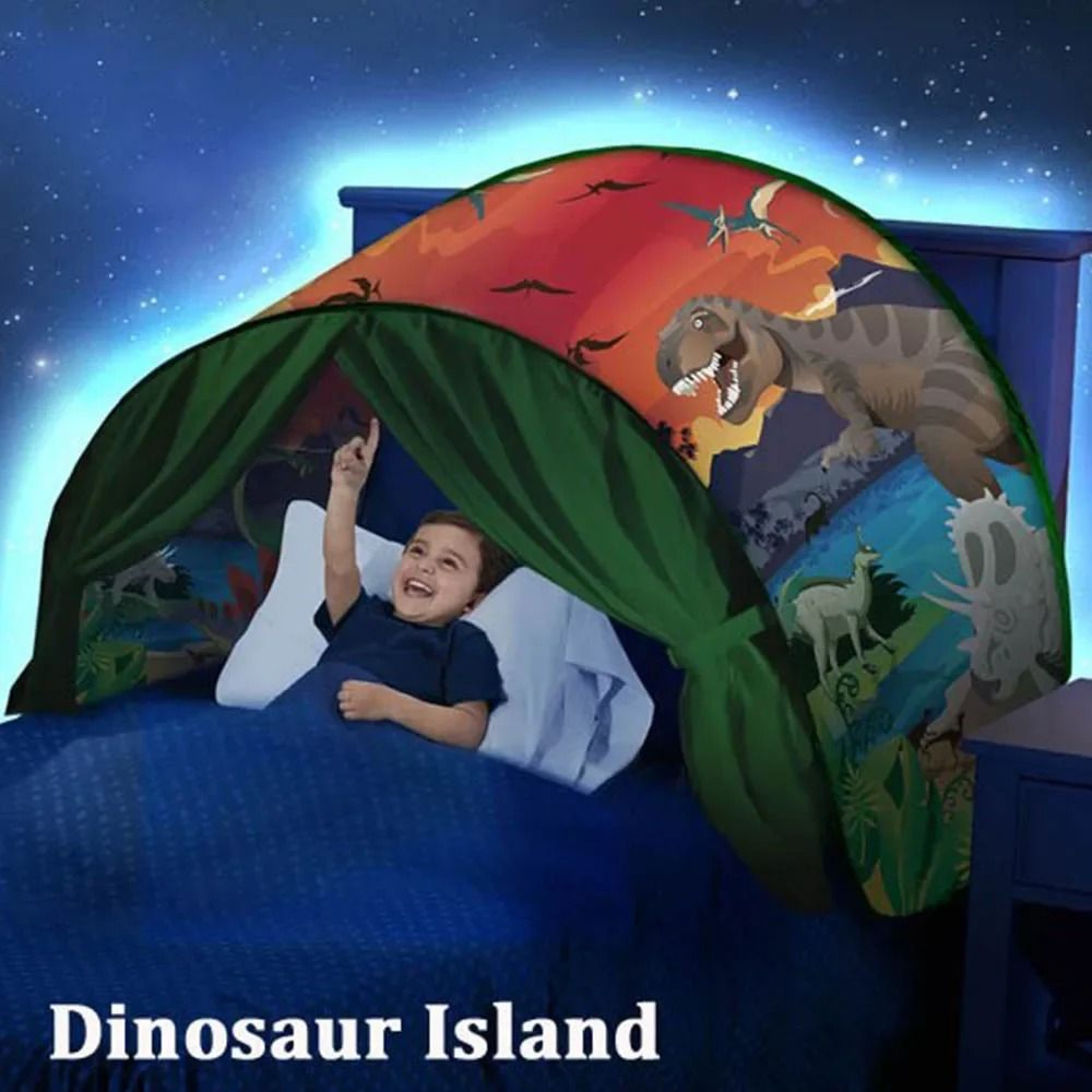 Funny Dream Tent For Kids Bed With Integrated Reading Light And Storage Pocket 9