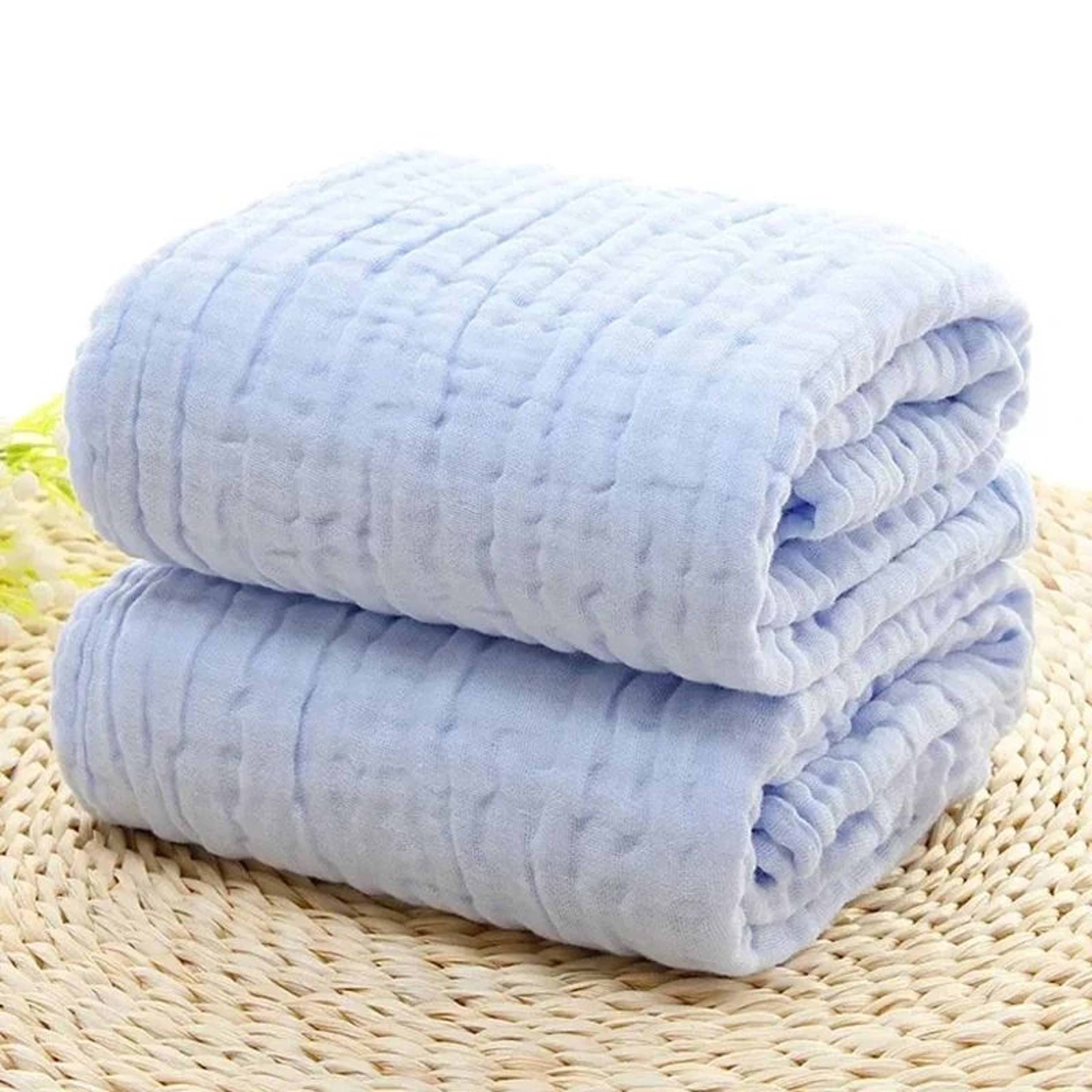 Pure Cotton 6 Layer Bubble Baby Bath Towel 105x105cm Kids Swaddle Wrap And Muslin Bedding 9