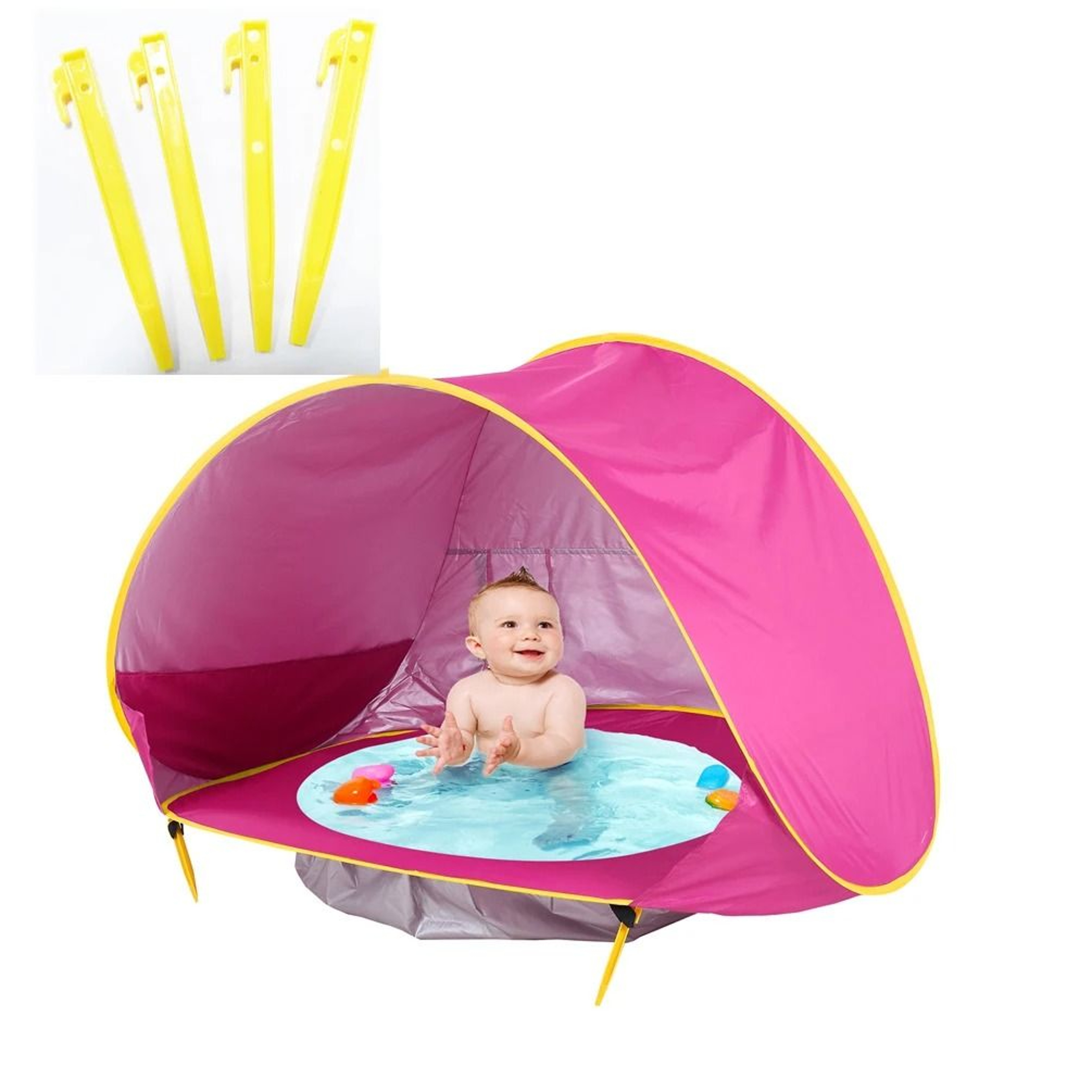 Baby Beach Tent Waterproof UV Protecting Sun Shelter With Pool For Outdoor Camping 9