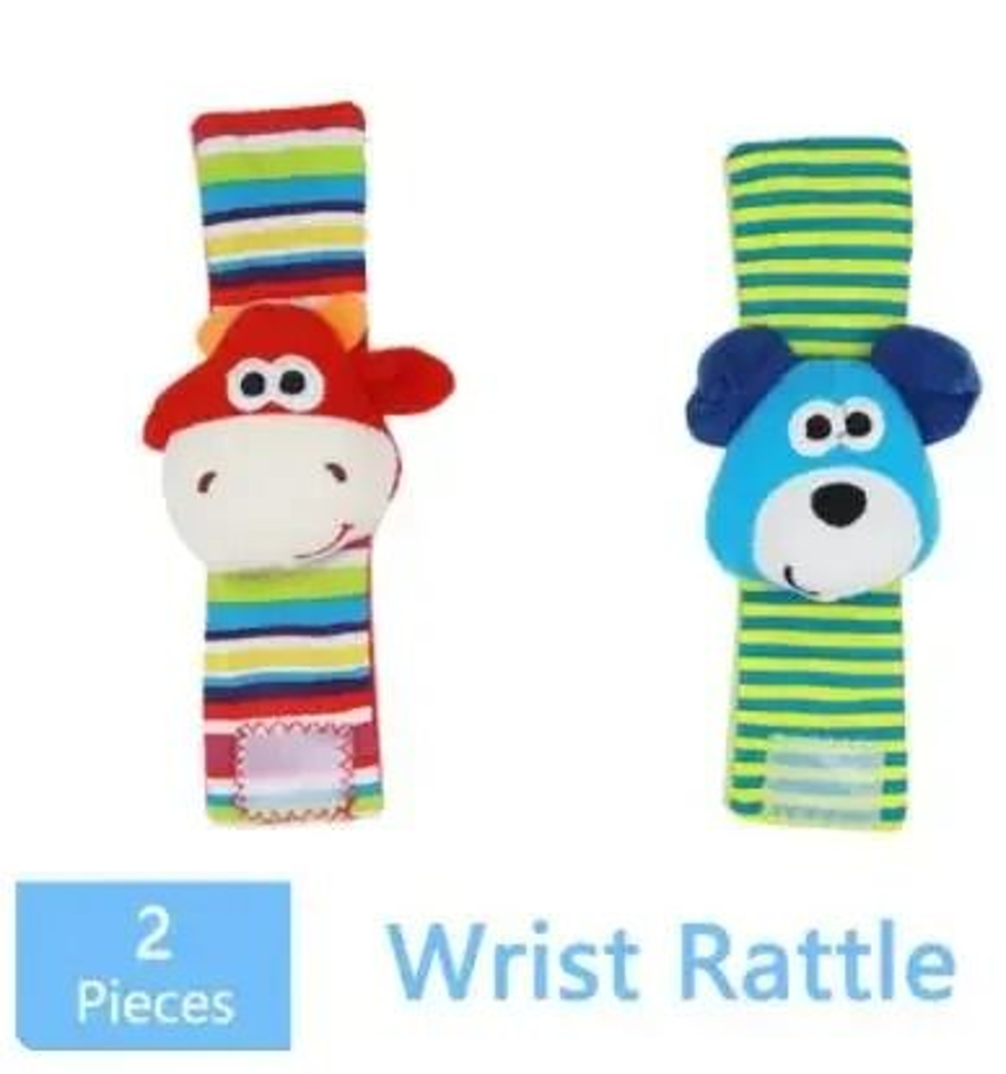 Newborn Infant Kids Animal Sock And Wrist Strap Rattle Foot Finder Toy Set 036 Months 10
