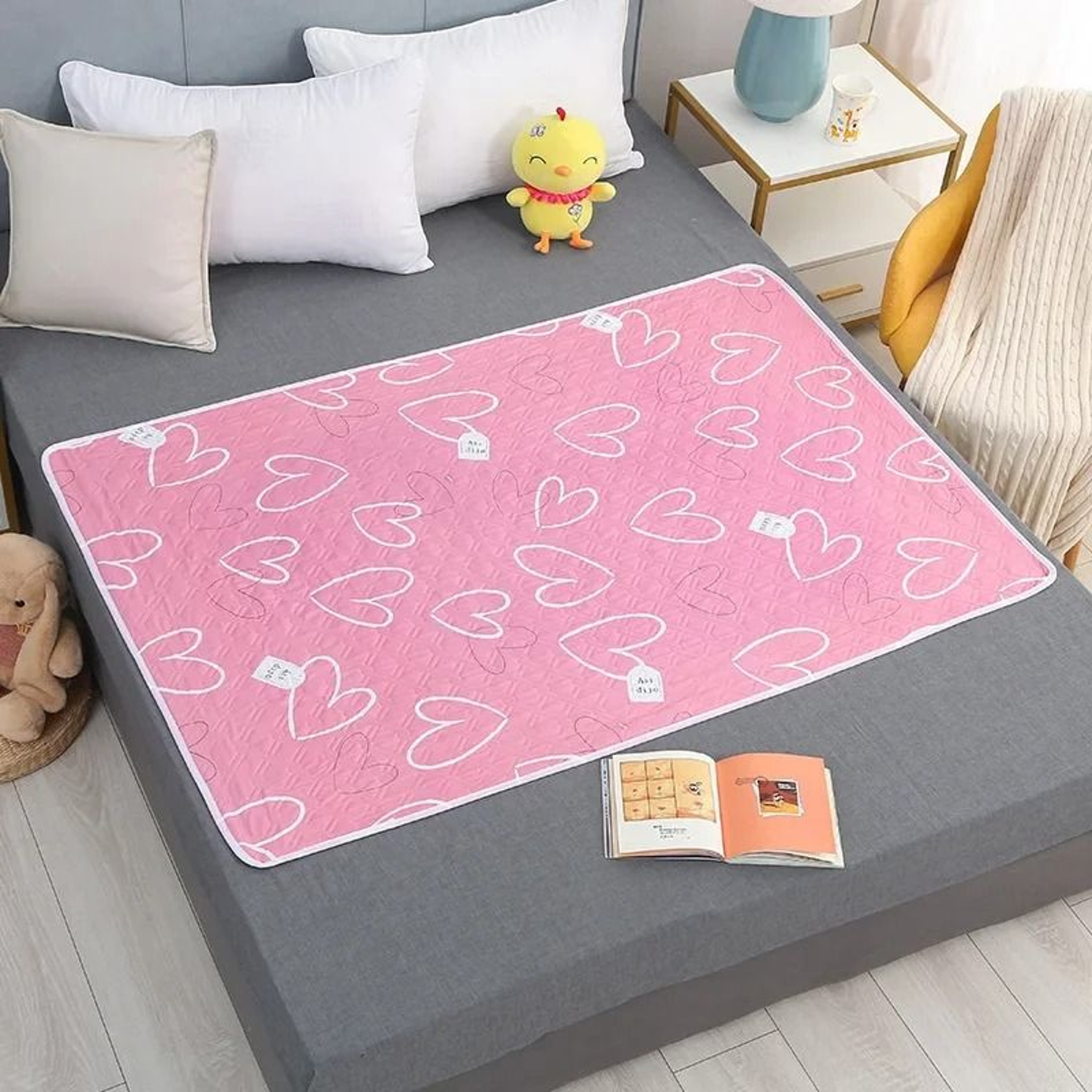 4 Layer Baby Changing Mats Waterproof Cartoon Washable Pad For Night And Menstrual Protection 14