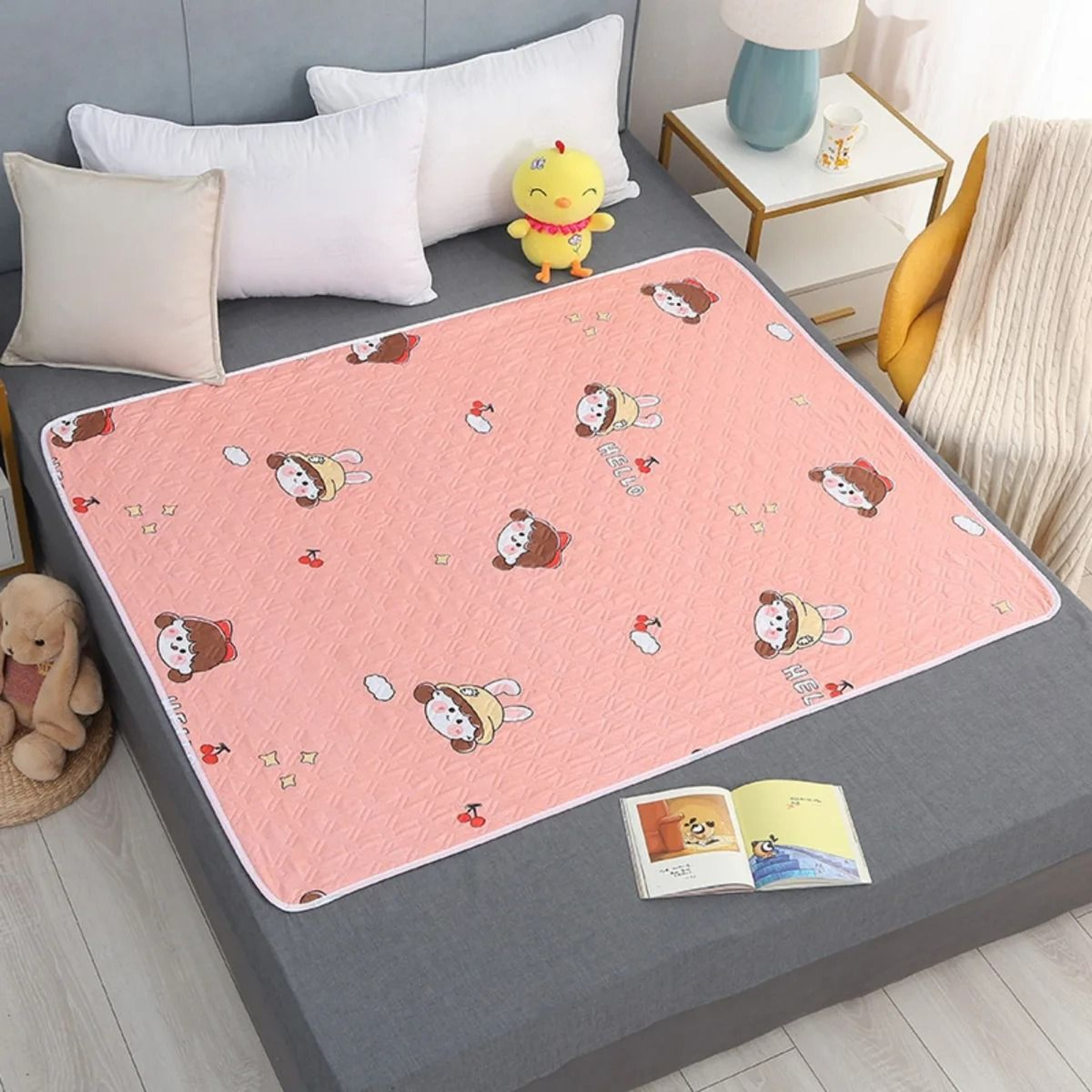 4 Layer Baby Changing Mats Waterproof Cartoon Washable Pad For Night And Menstrual Protection 4
