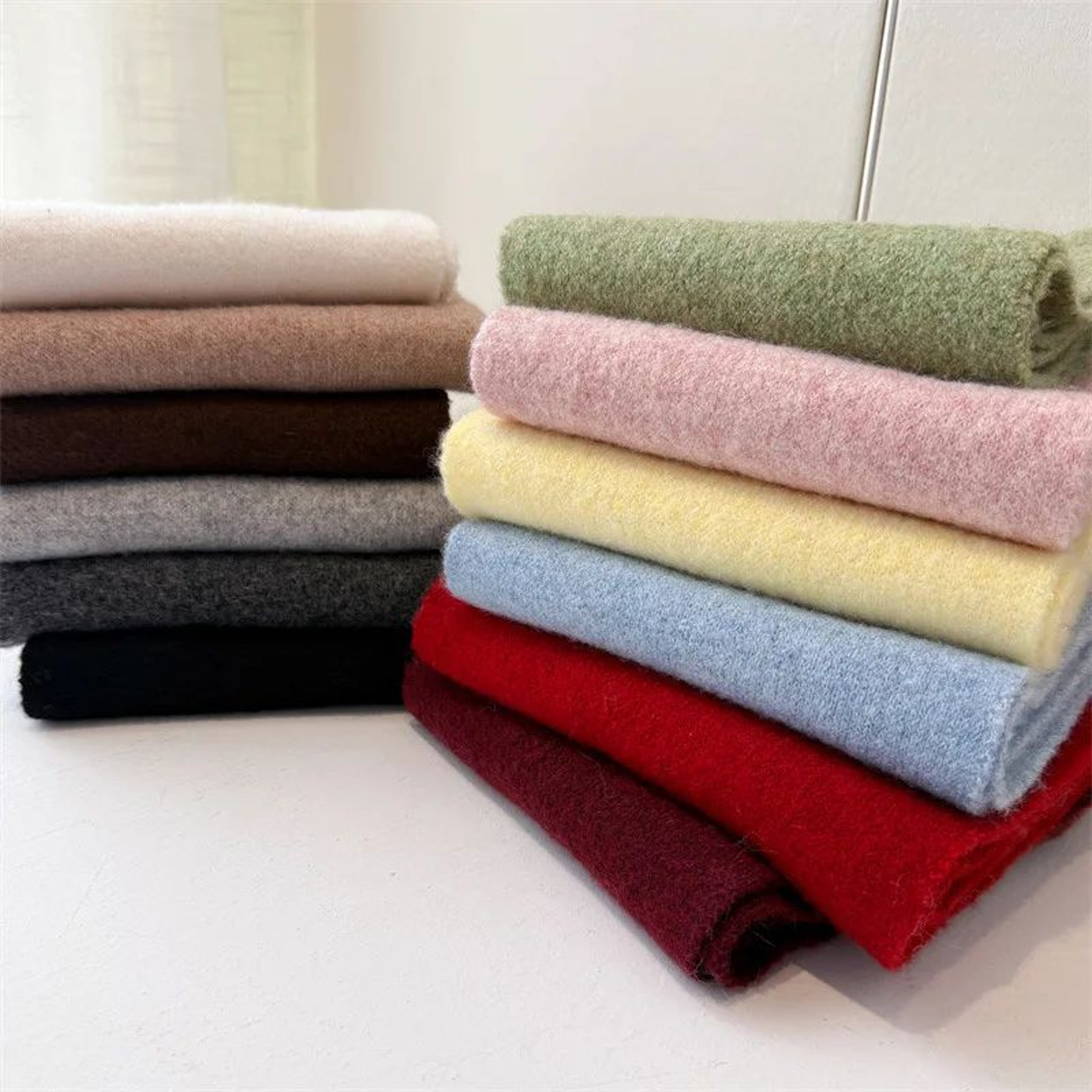 Soft womens scarf worn in winter