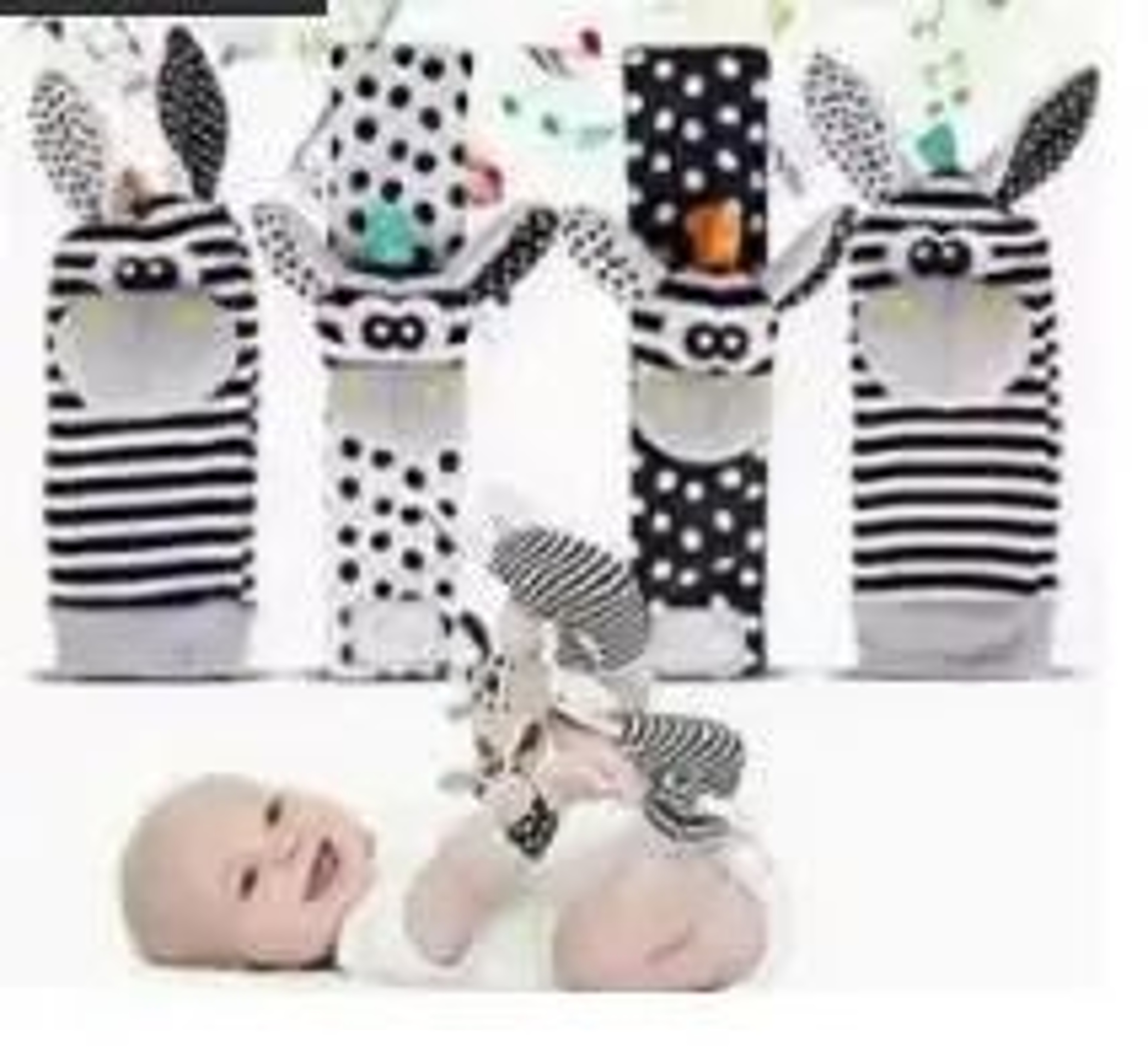 4Pcs Baby Rattles Toys Animal Socks And Wrist Strap Set For Infants 012 Months 9