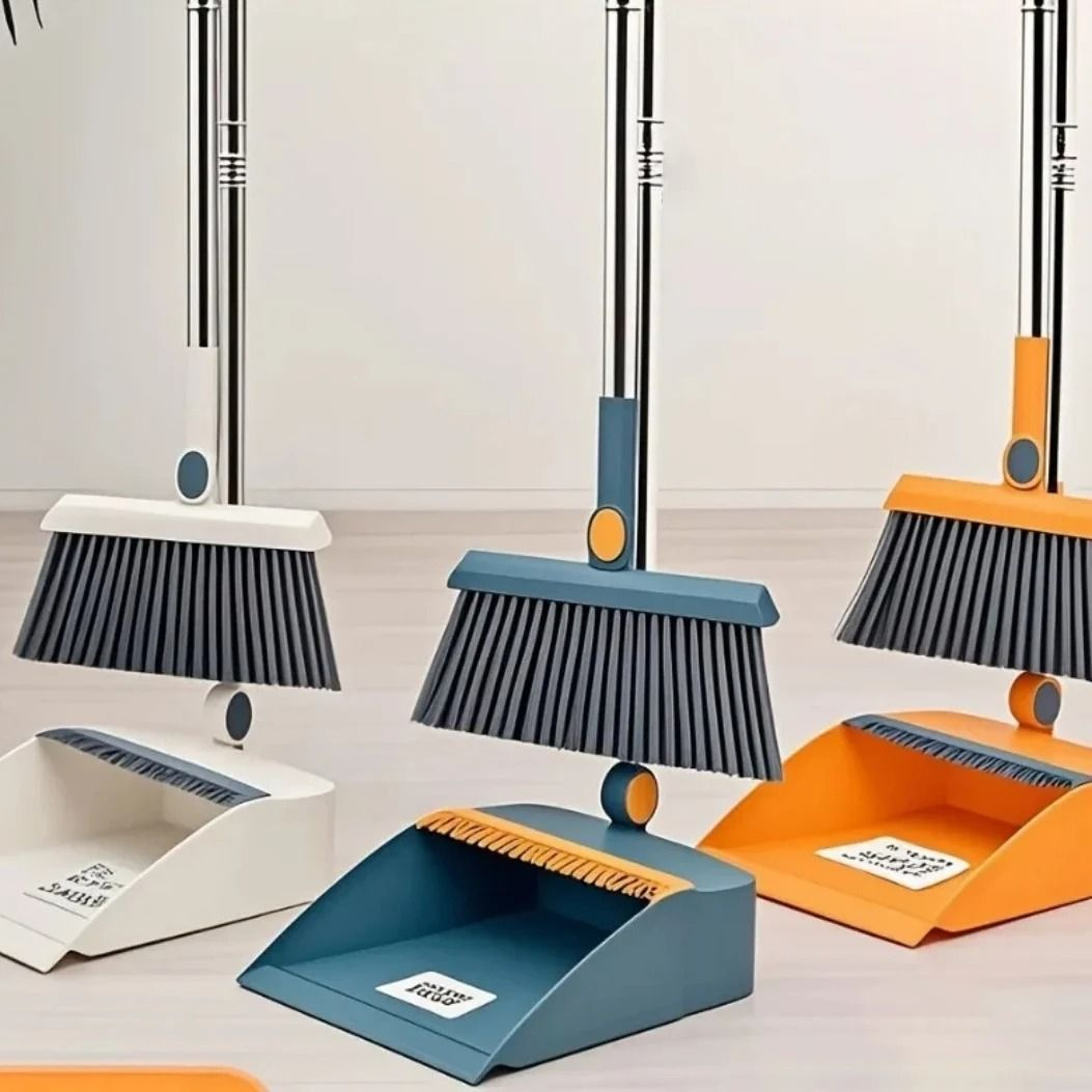 3in1 Rotatable Foldable Magnetic Broom And Dustpan Set For Pet Hair Removal 2