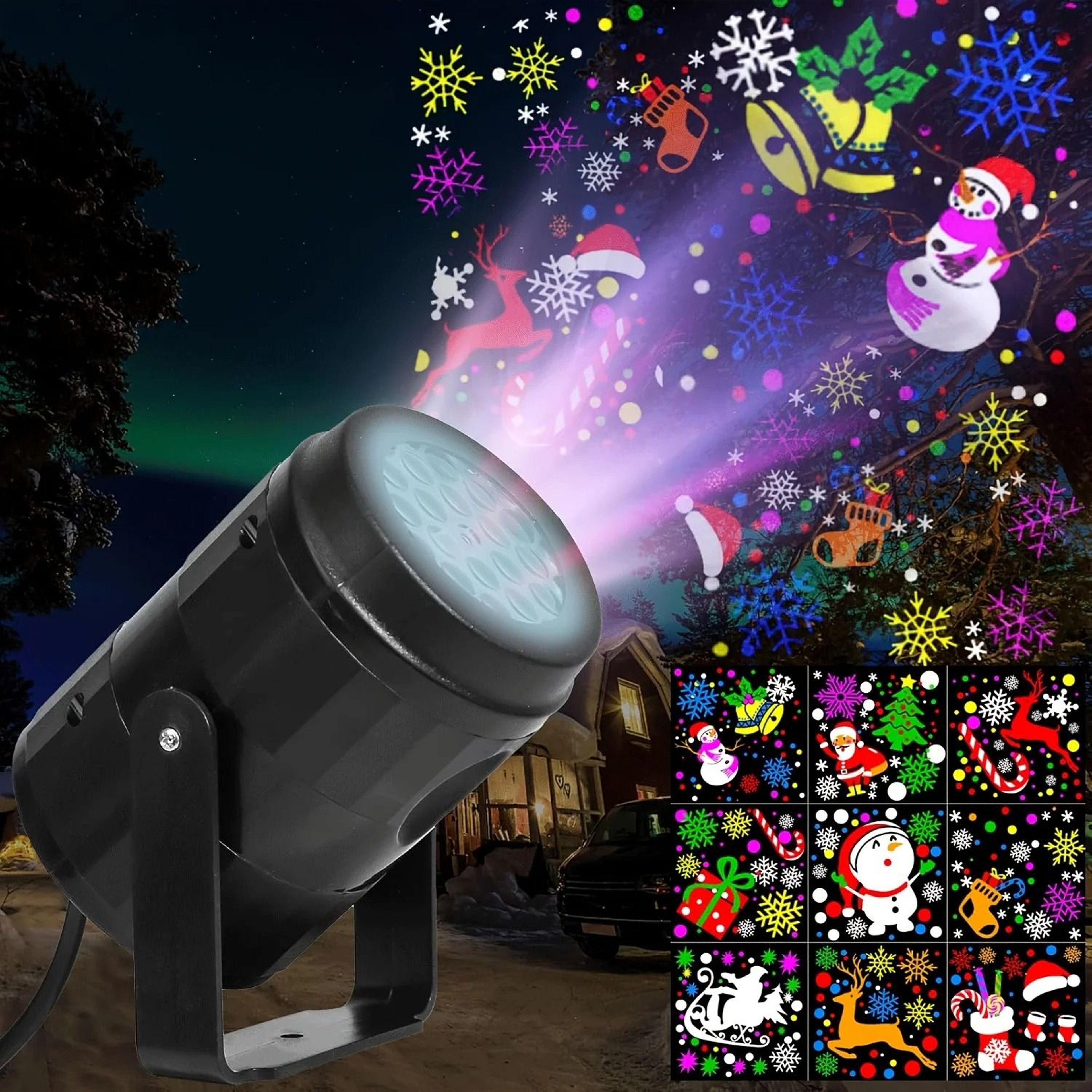 2025 LED Rotating Dynamic USB Projector Indoor Fairy Lights For Christmas And Home Decor 5