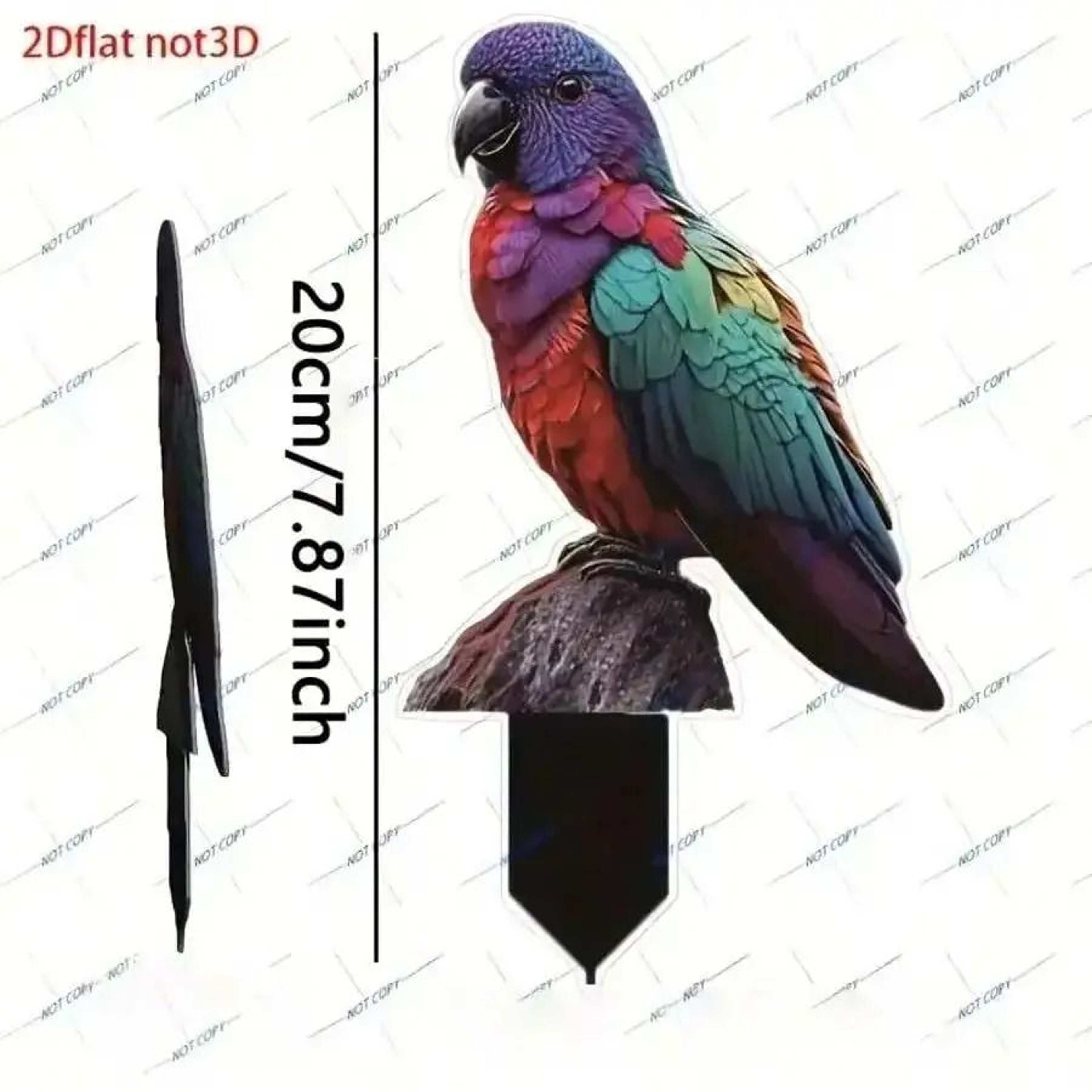 Bright And Colorful Parrot Garden Stake Outdoor Terrace And Lawn Decoration 4