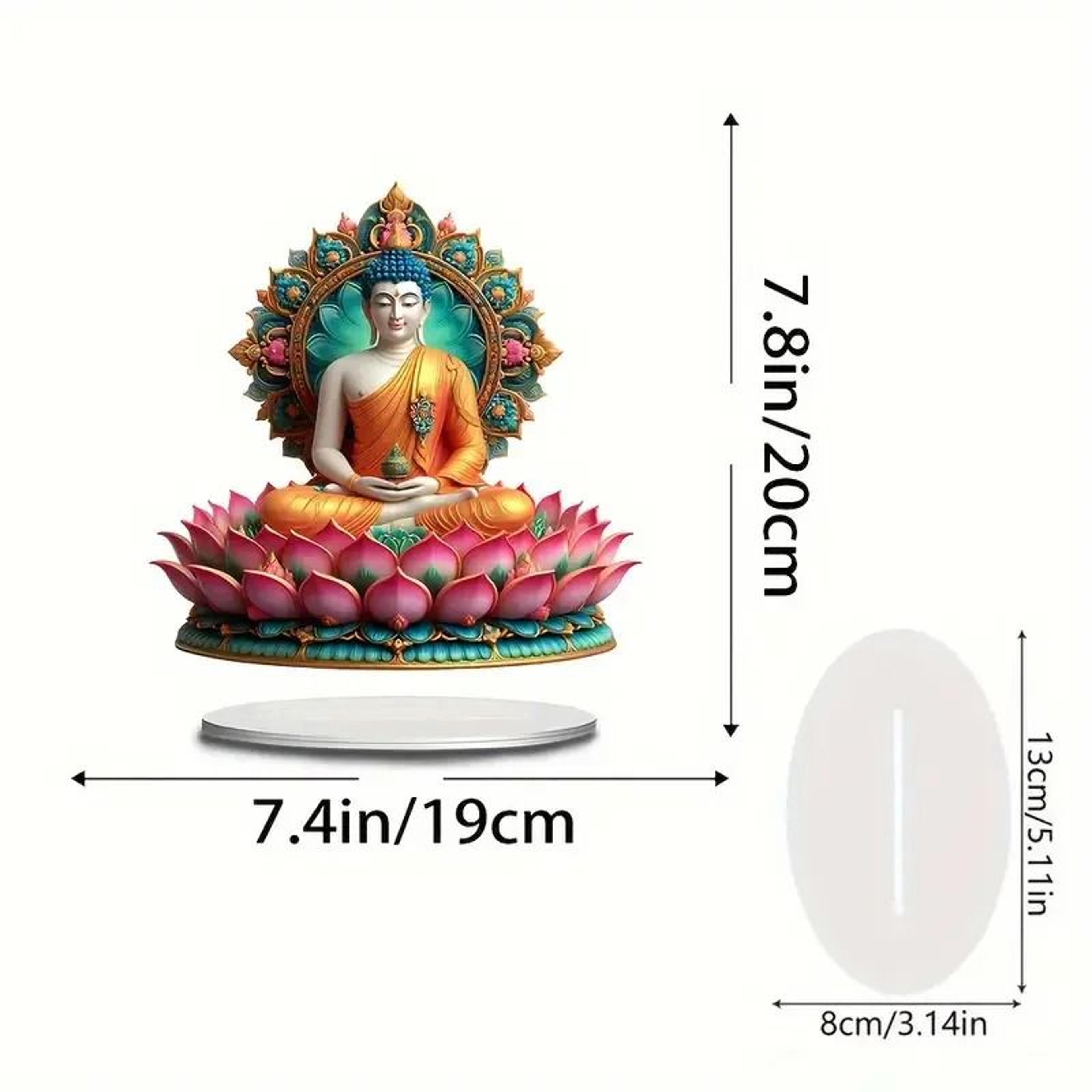 Lotus Terrace Buddha Statue Acrylic Home And Office Decoration For Buddhist Enthusiasts 5