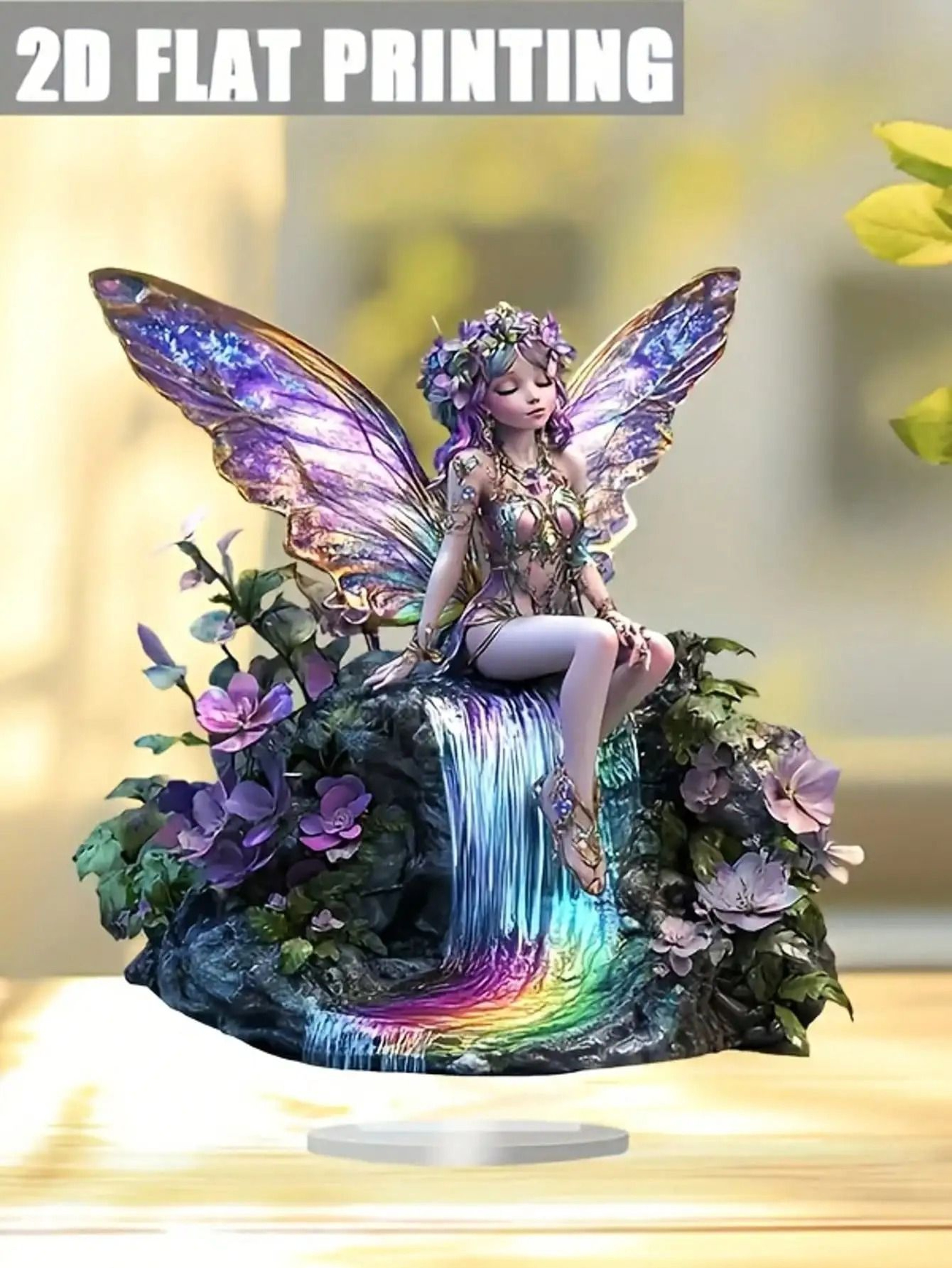 Fairy Butterfly Statue Decoration For Home And Office With Easy To Install Base 7