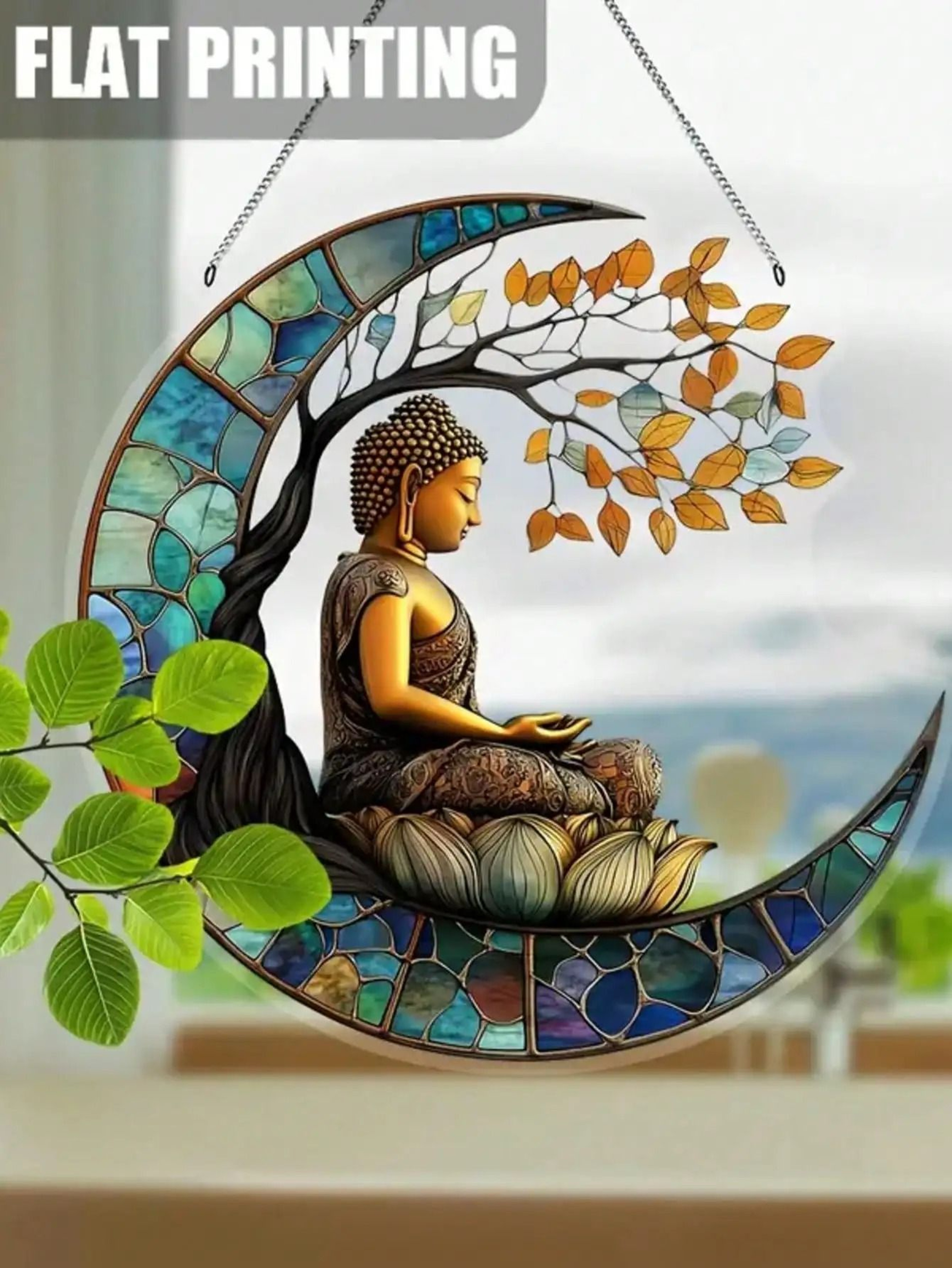Enchanting Buddha Sun Visor Suncatcher Religious Spiritual Home And Garden Decor 3