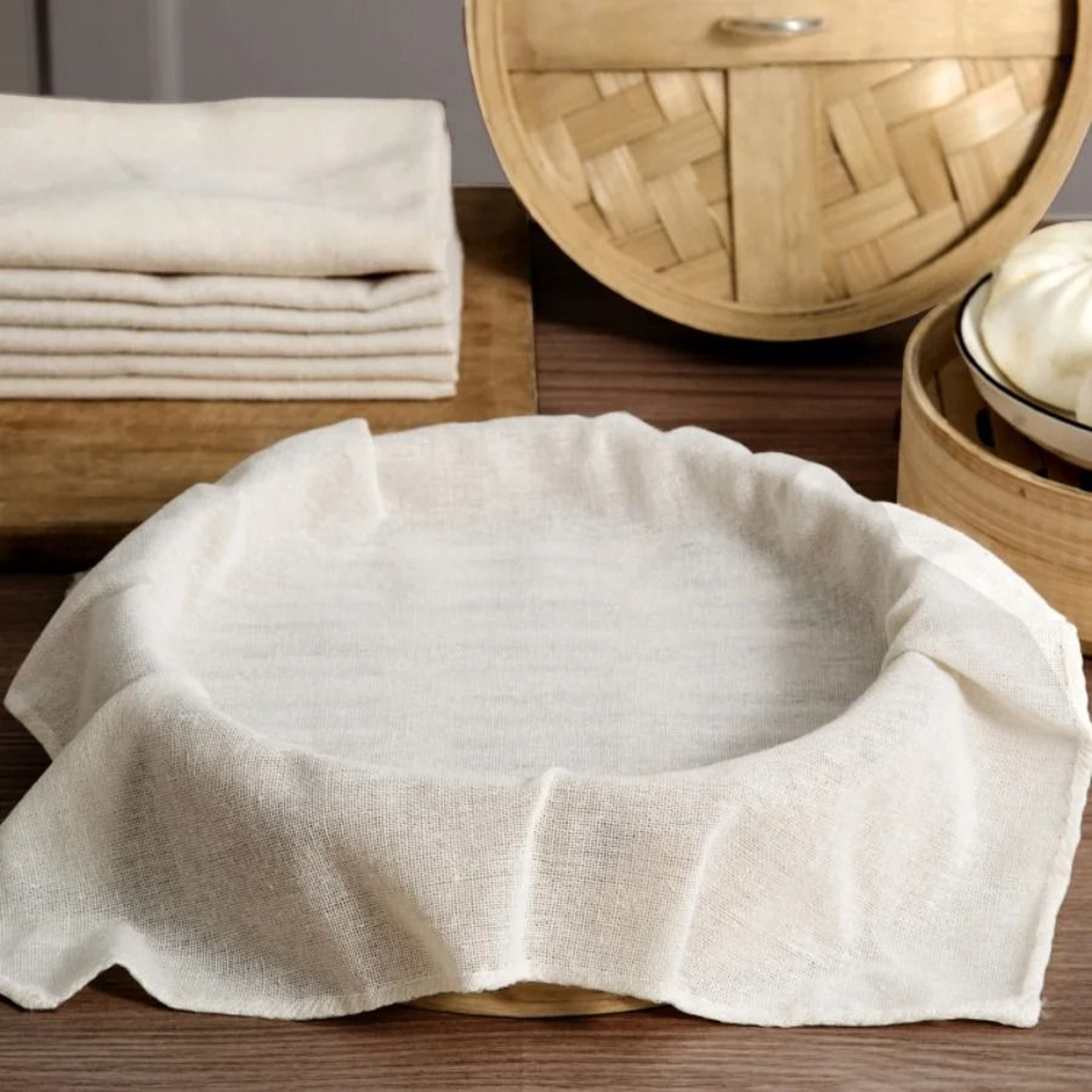 2pcs Cotton Steamer Cloth High Density Curd Filter And Soybean Milk Gauze 0