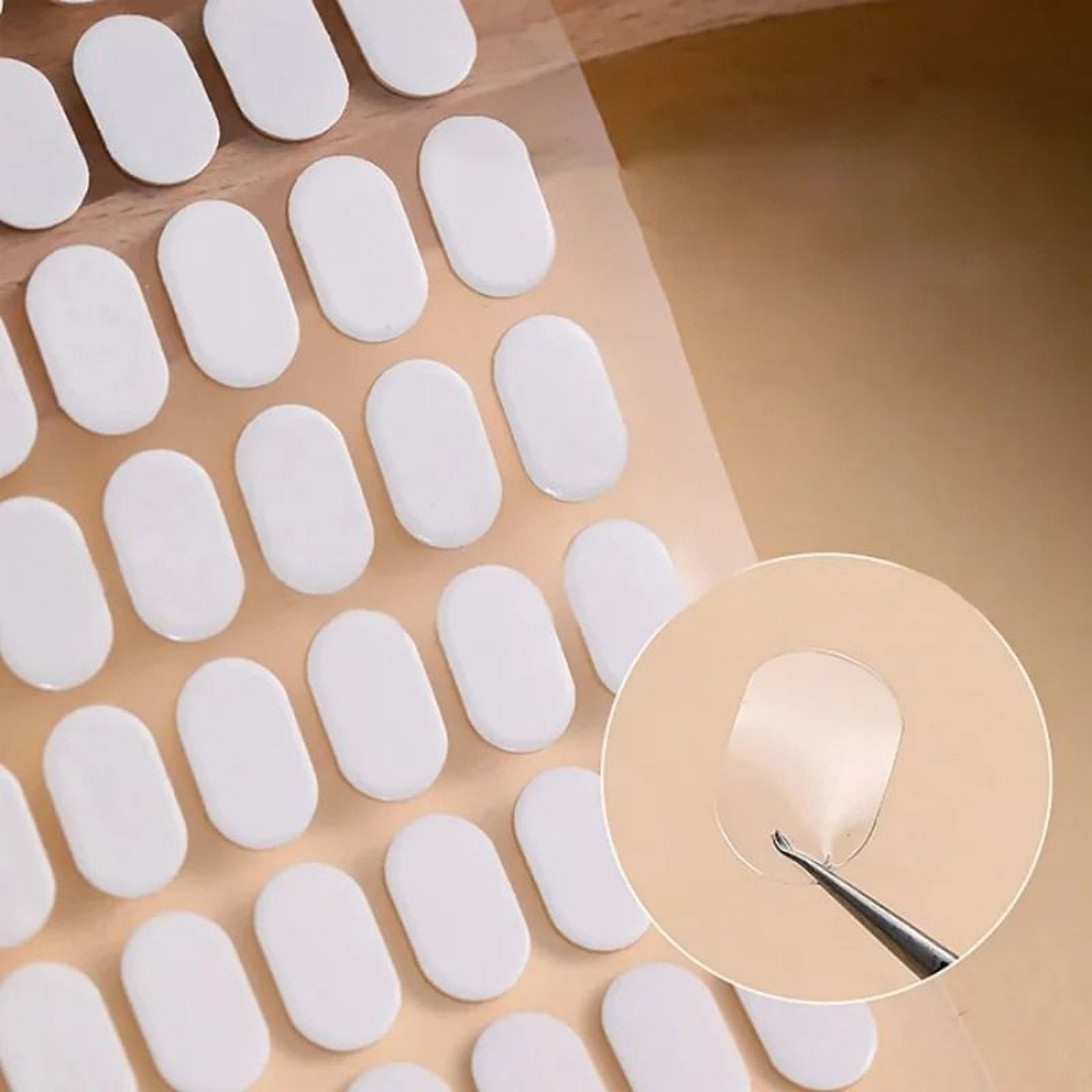 200pcs Nail Support Double Sided Tape Transparent No Trace Jelly Tape Nail Art Practice Base Fixing 2