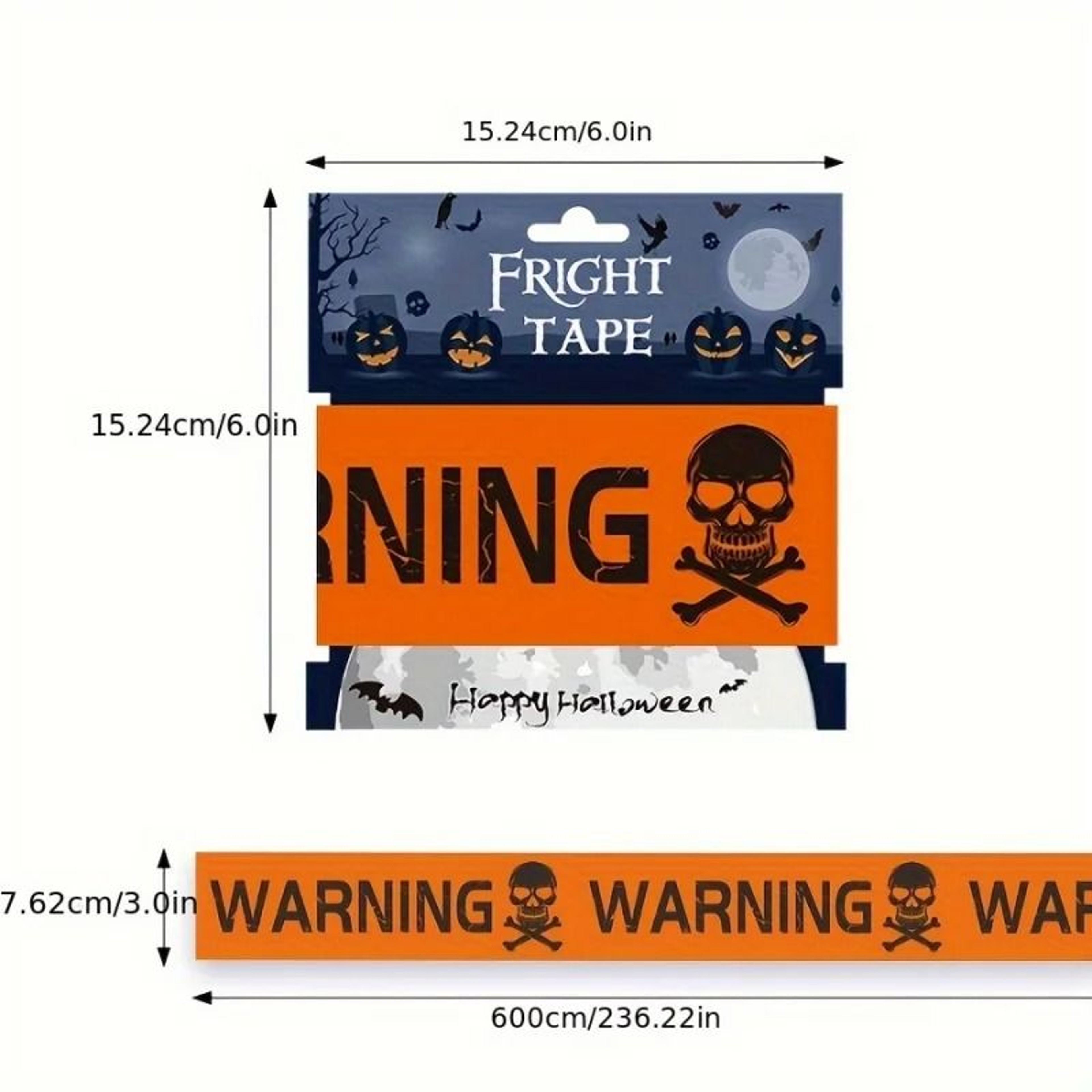 1pc Halloween Warning Strip Plastic Isolation Tape Haunted House Horror Atmosphere Decoration 5