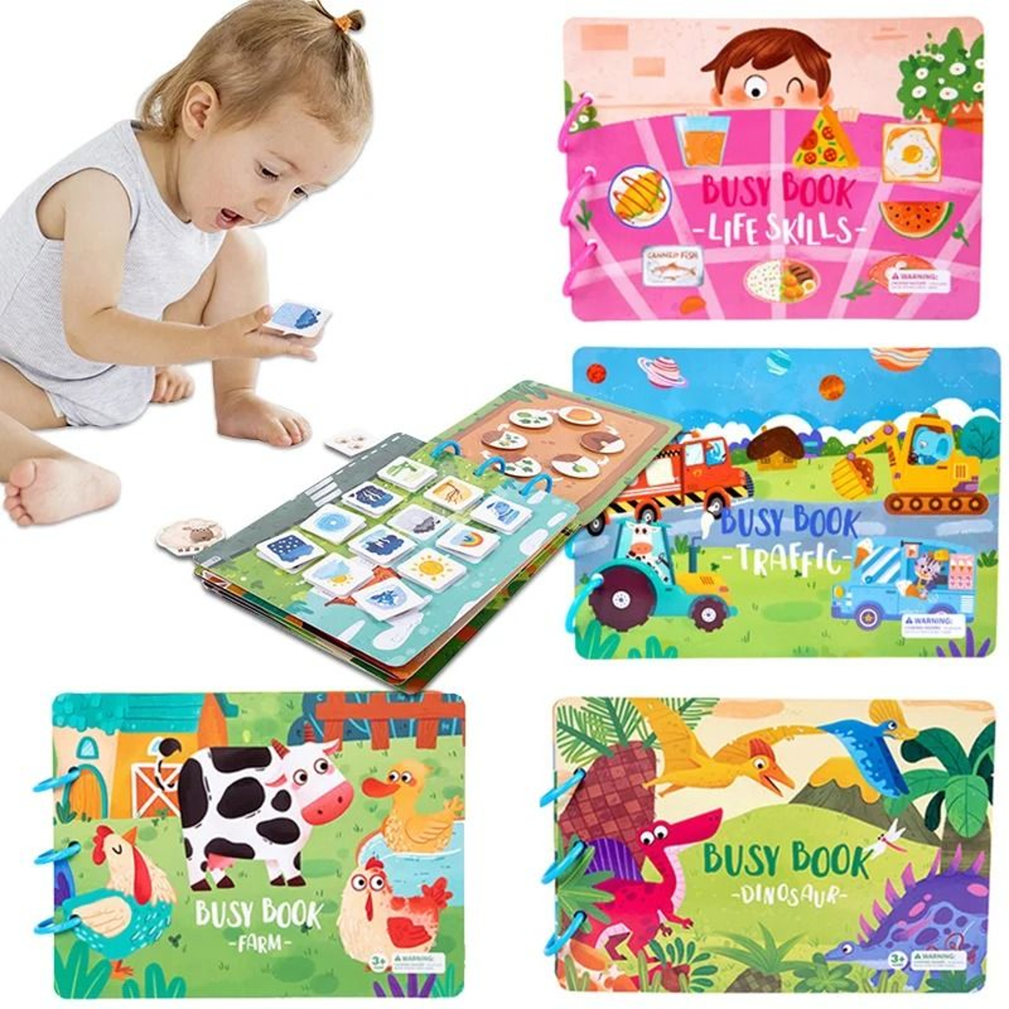 My First Busy Books Montessori Paste Quiet Book Baby Educational Activity Busy Board Toys 0