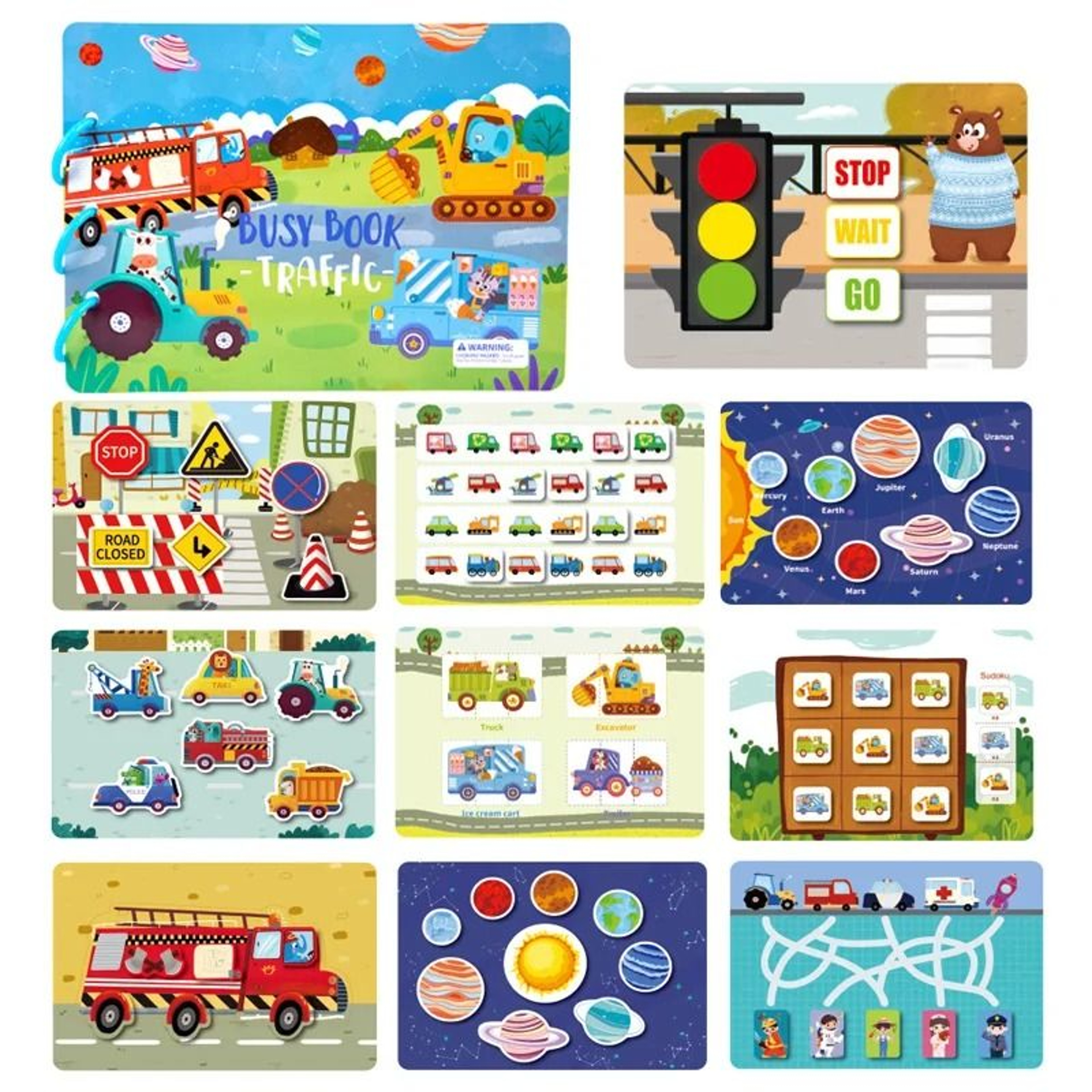My First Busy Books Montessori Paste Quiet Book Baby Educational Activity Busy Board Toys 9