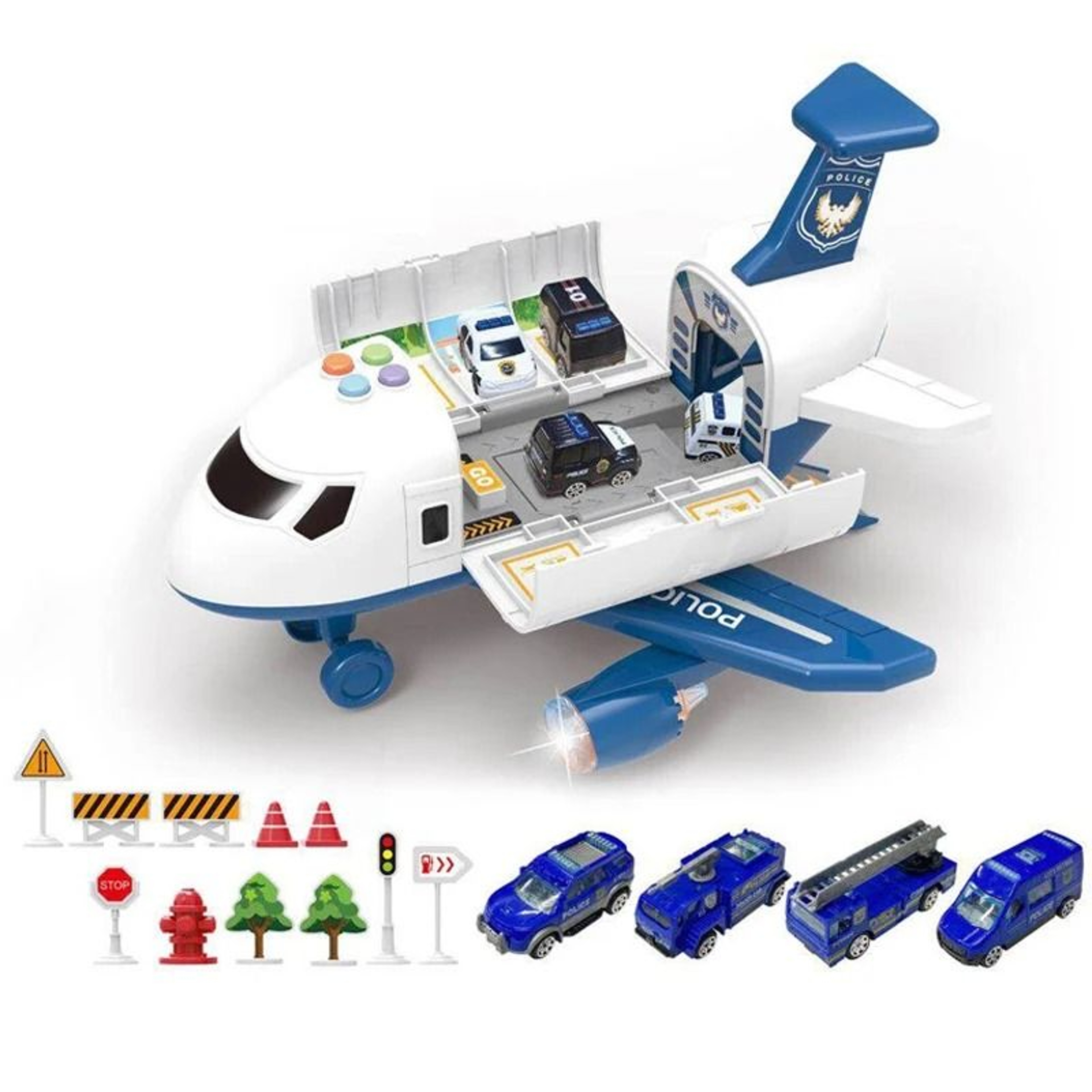 QWZ New Aircraft Simulation Track Inertia Toy Airplane With Lights And Music 7