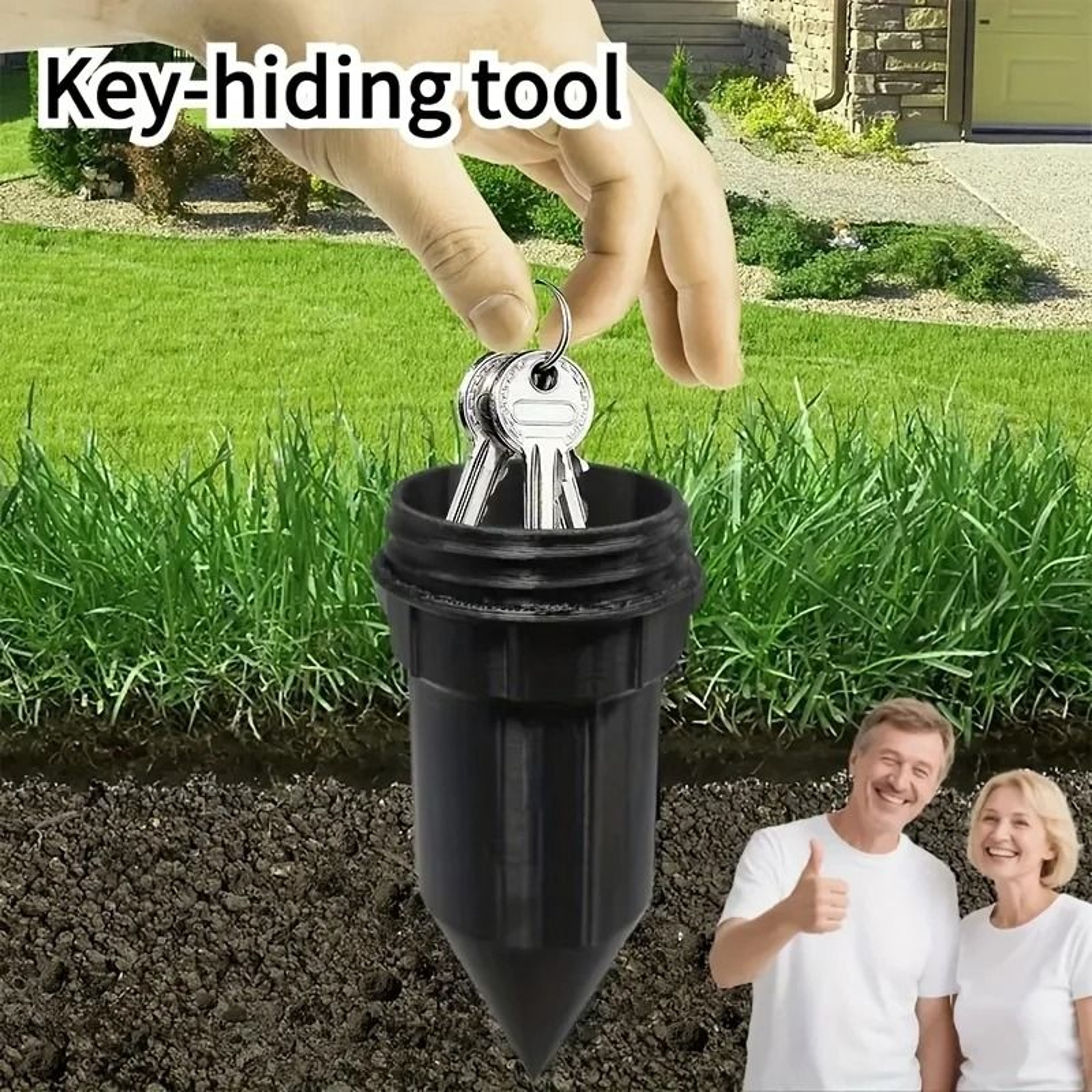 Garden Key Hider Realistic Underground Sprinkler Head Key Safe Outdoor Security 4