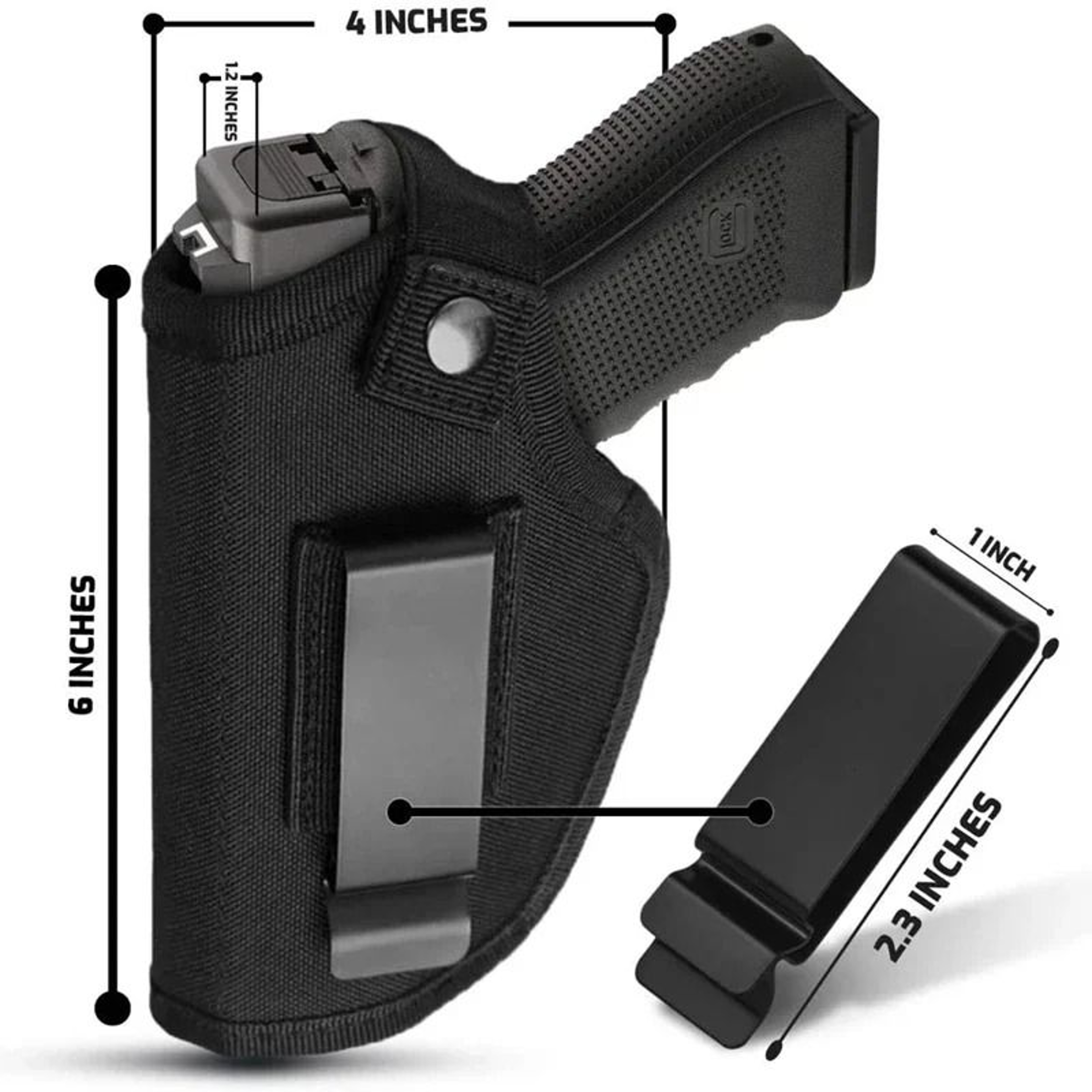 Holster Right Left OWB IWB Universal For Inside Concealed Carry  Fits G17 19 23 26 43 SW MP 2