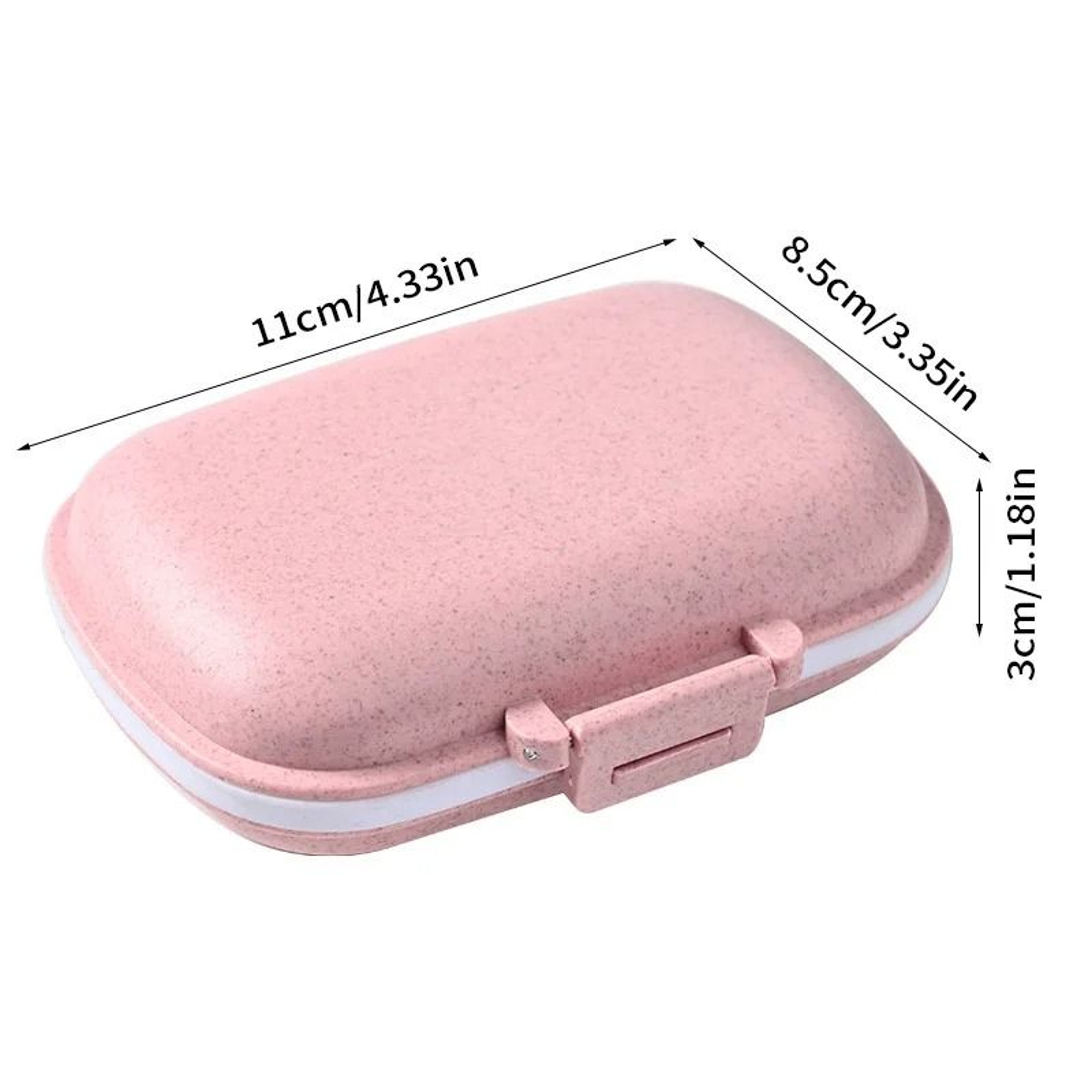 8 Grids Wheat Straw Travel Pill Box  Sealed  MoistureProof Medication Organizer 10
