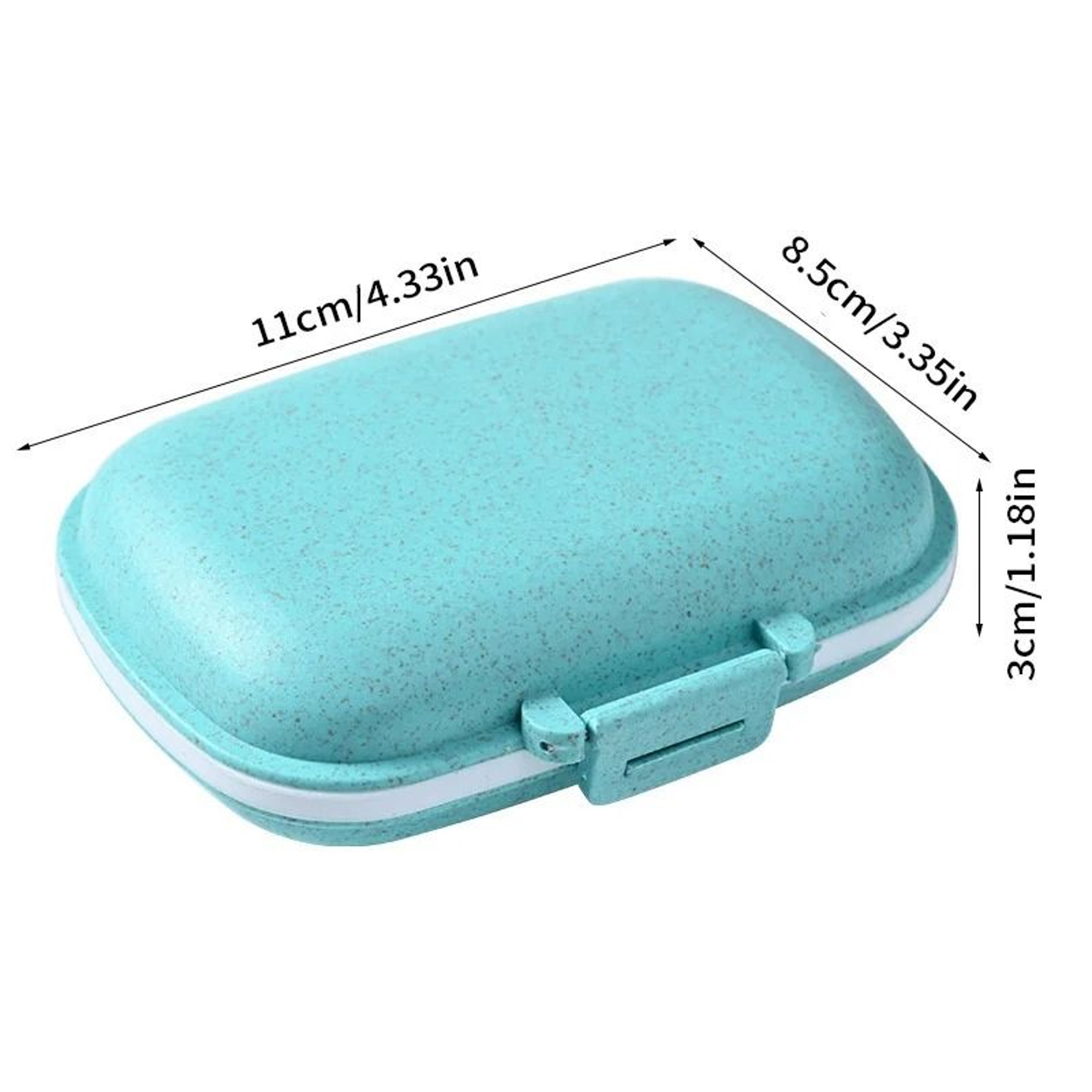 8 Grids Wheat Straw Travel Pill Box  Sealed  MoistureProof Medication Organizer 4