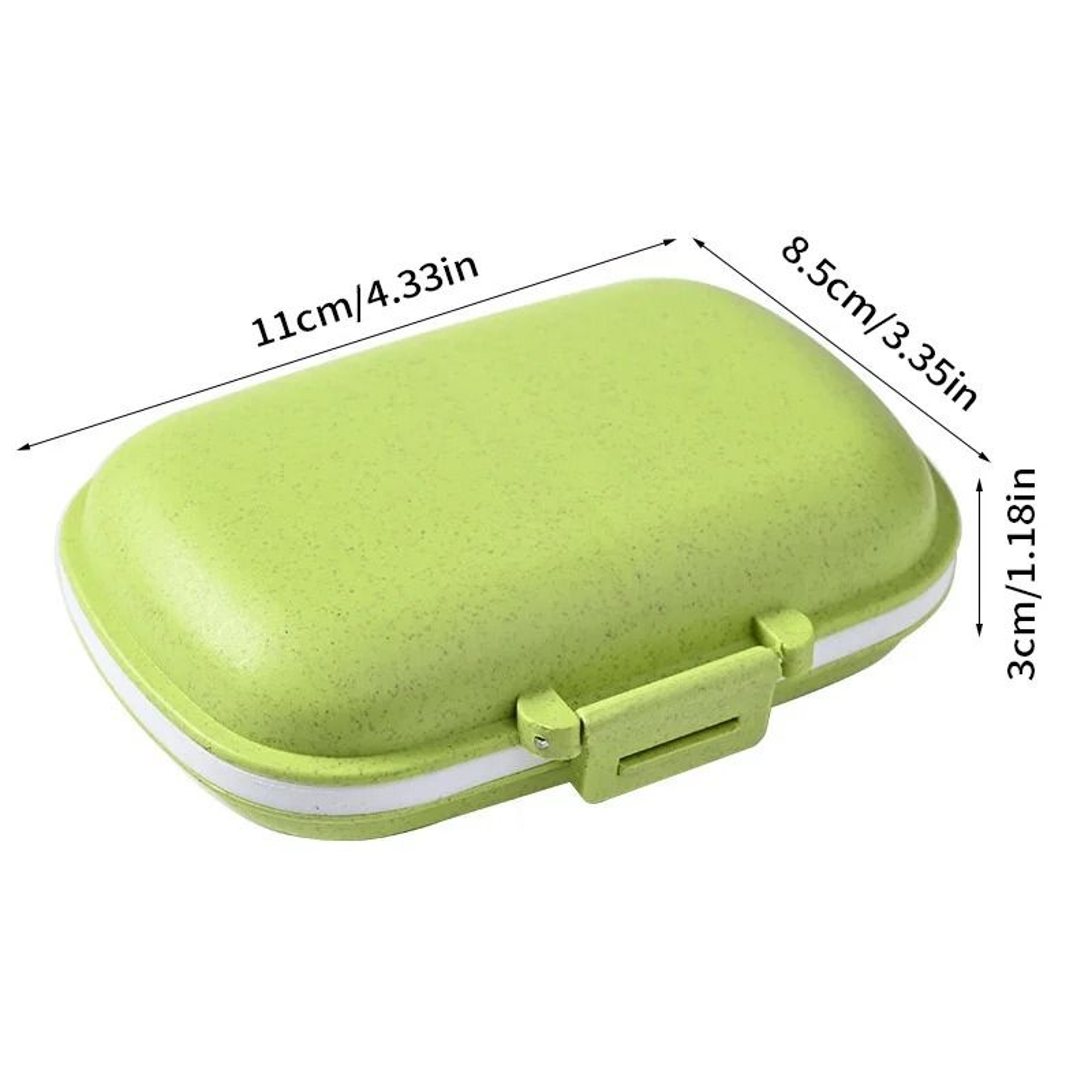 8 Grids Wheat Straw Travel Pill Box  Sealed  MoistureProof Medication Organizer 7